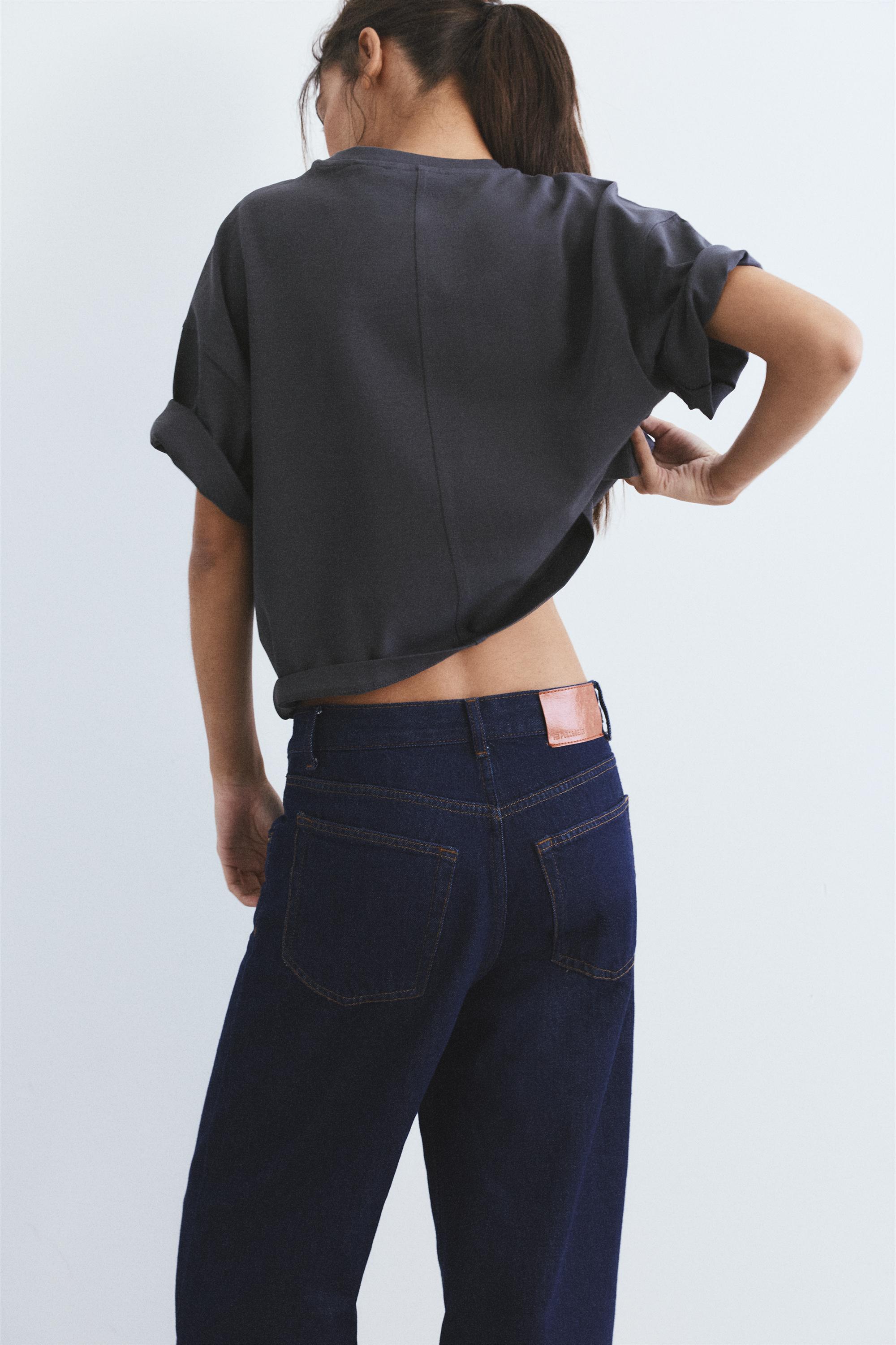 Kısa kollu kutu kesim t-shirt - Görsel 10