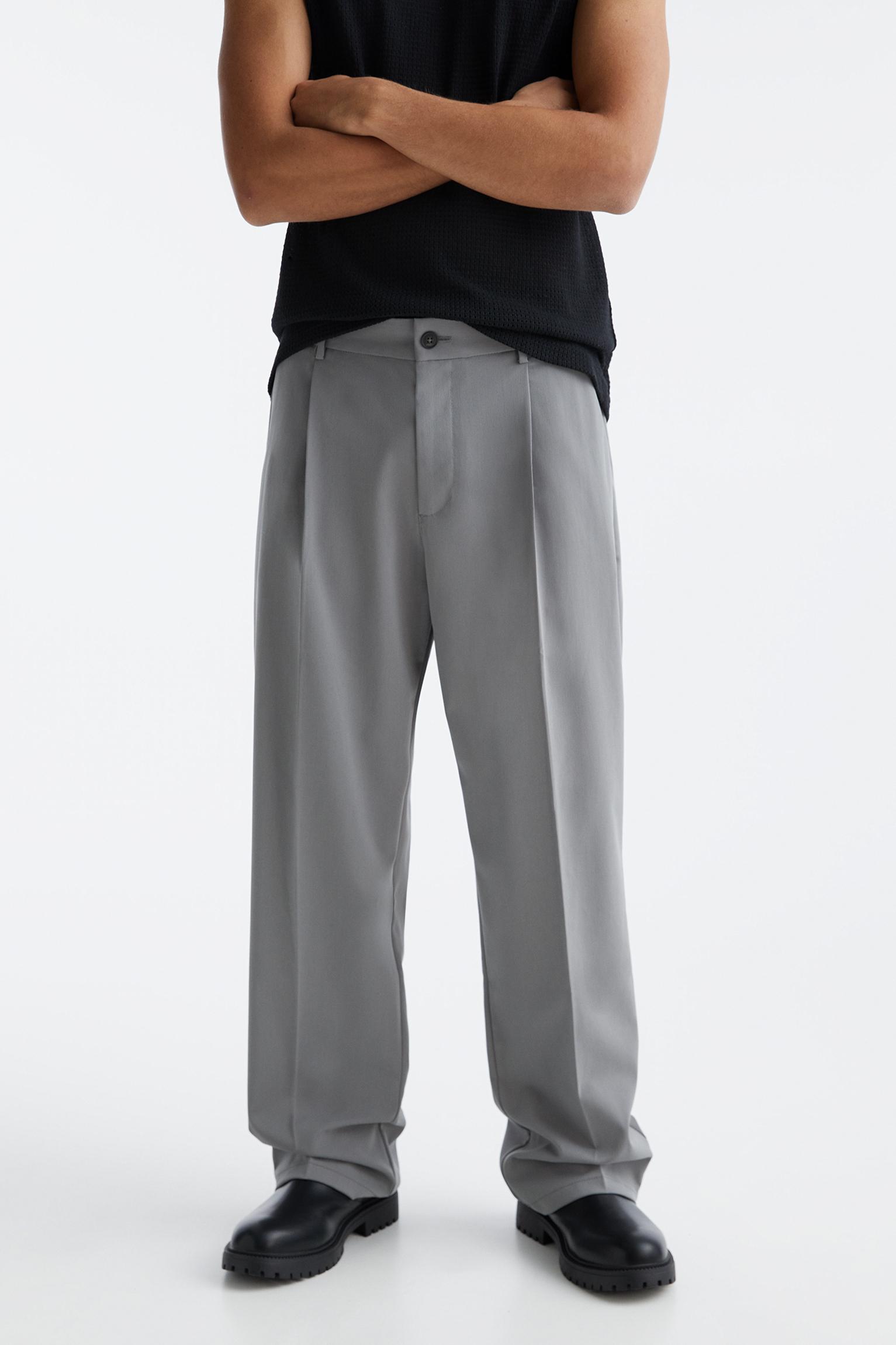 Tailored fit geniş paça pantolon - Görsel 24