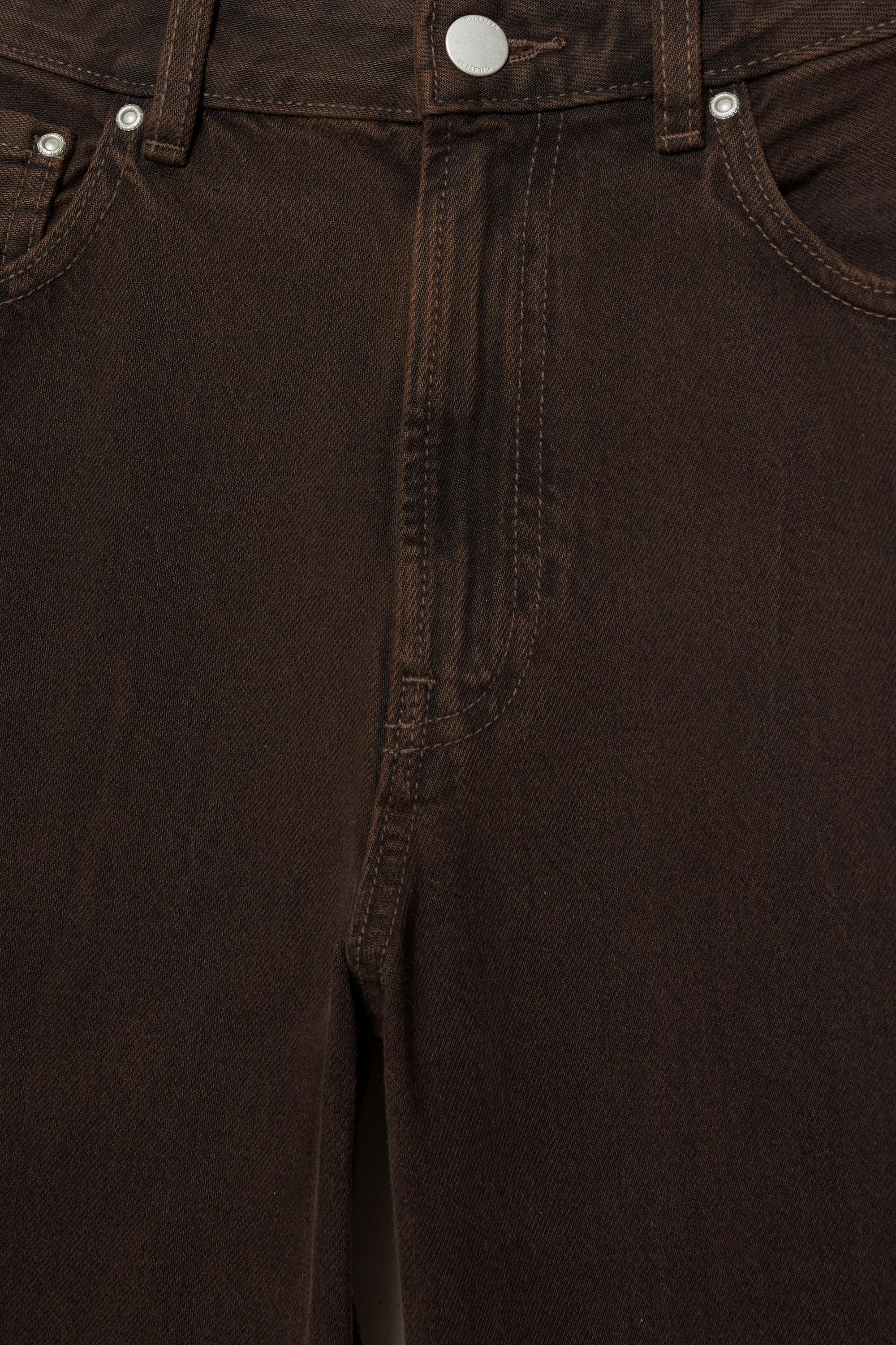 Mid-rise baggy jeans — Brown