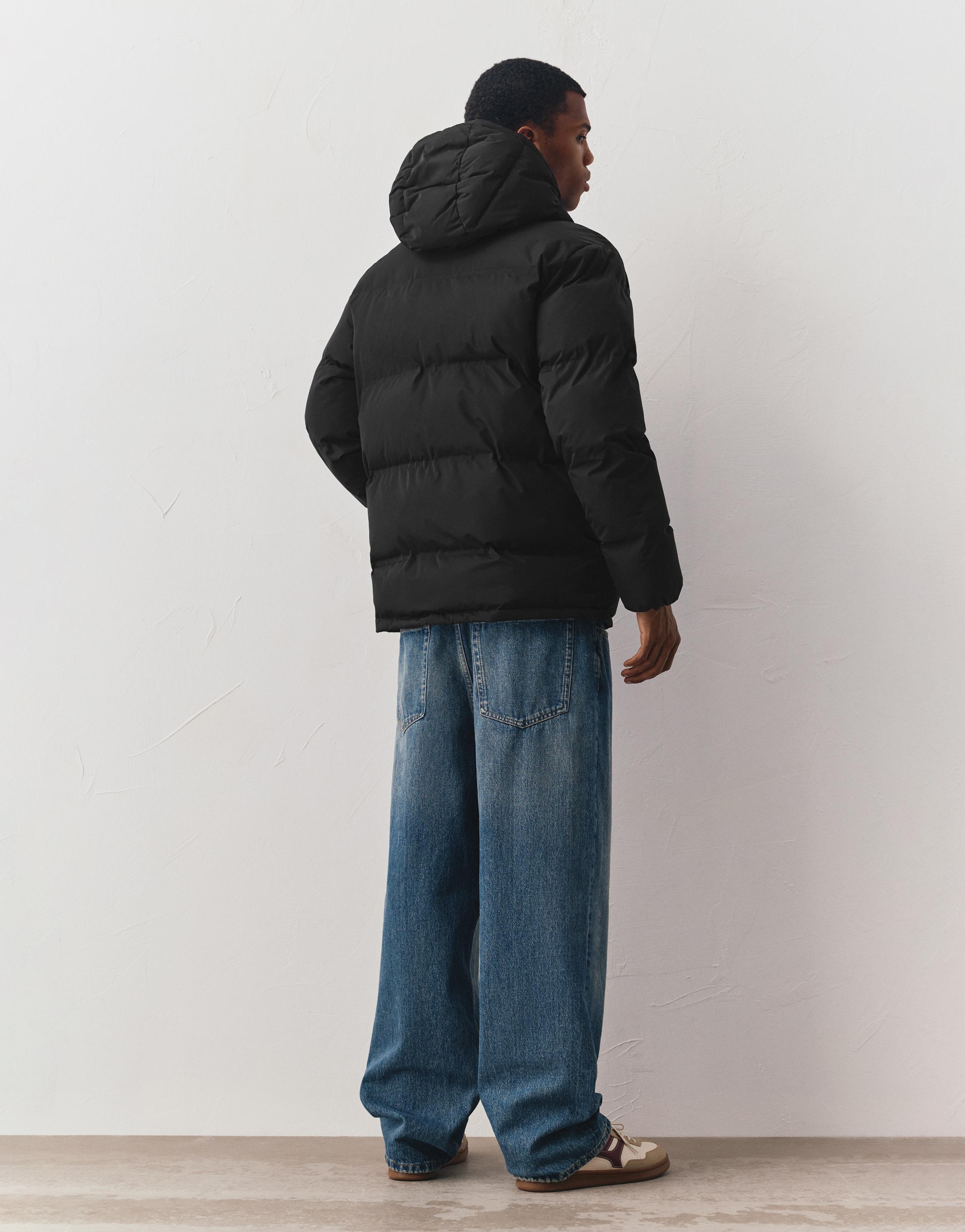 Kapüşonlu, ısıyla mühürlenmiş şişme ceket - Görsel 14