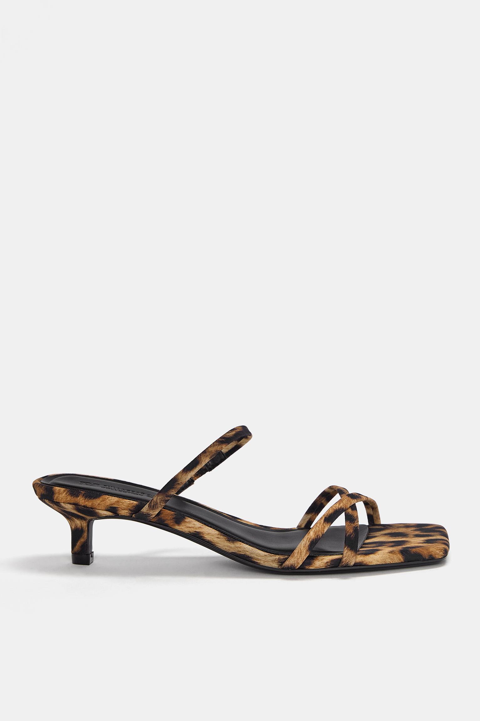 Leopard print heeled sandals uk best sale