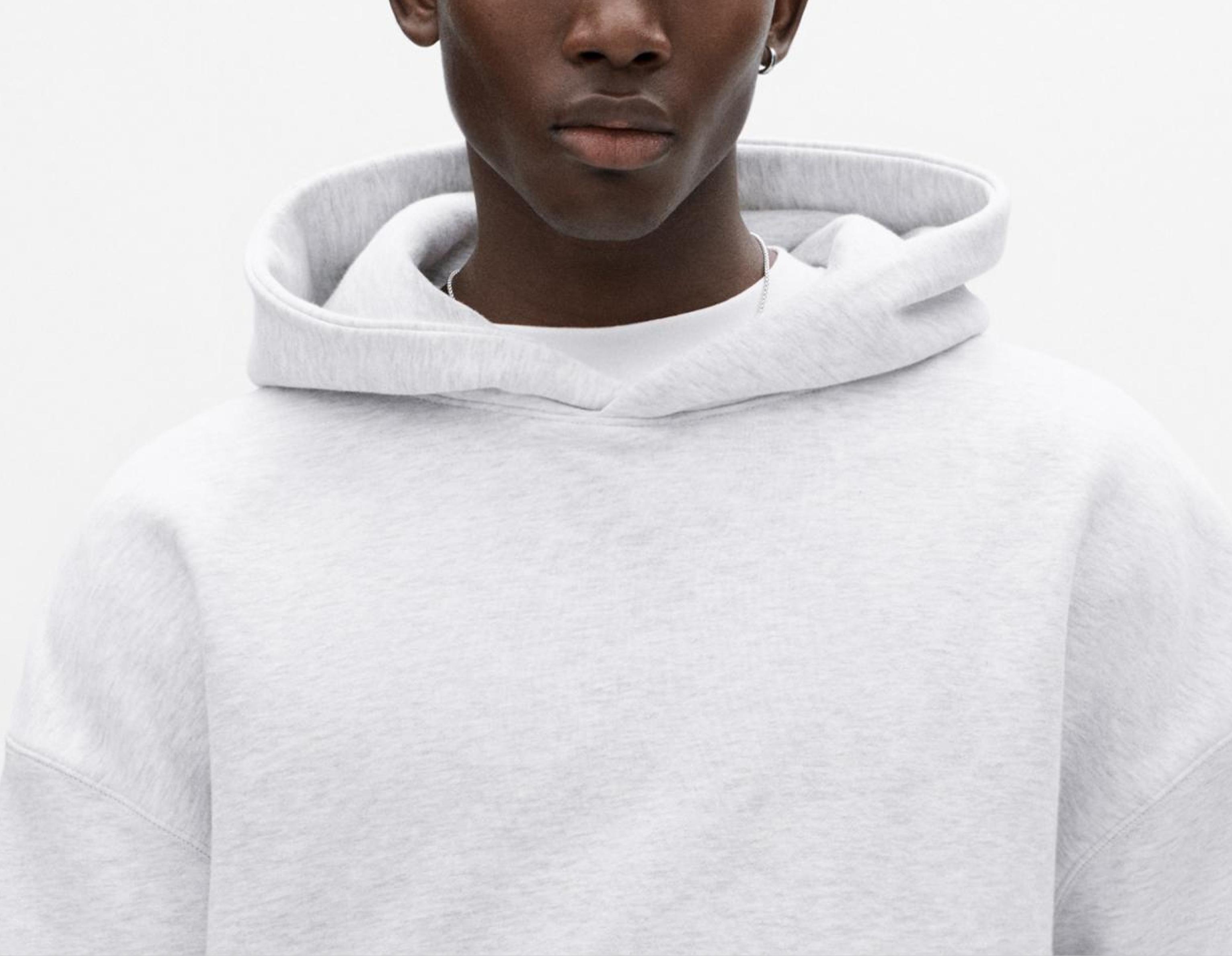 Boxy hoodie — Pale marl