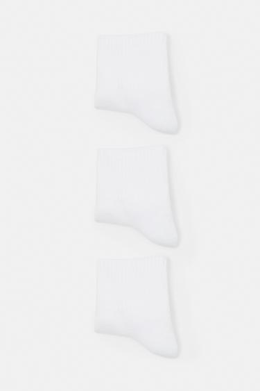 Pack of 3 mid-calf socks — White 3