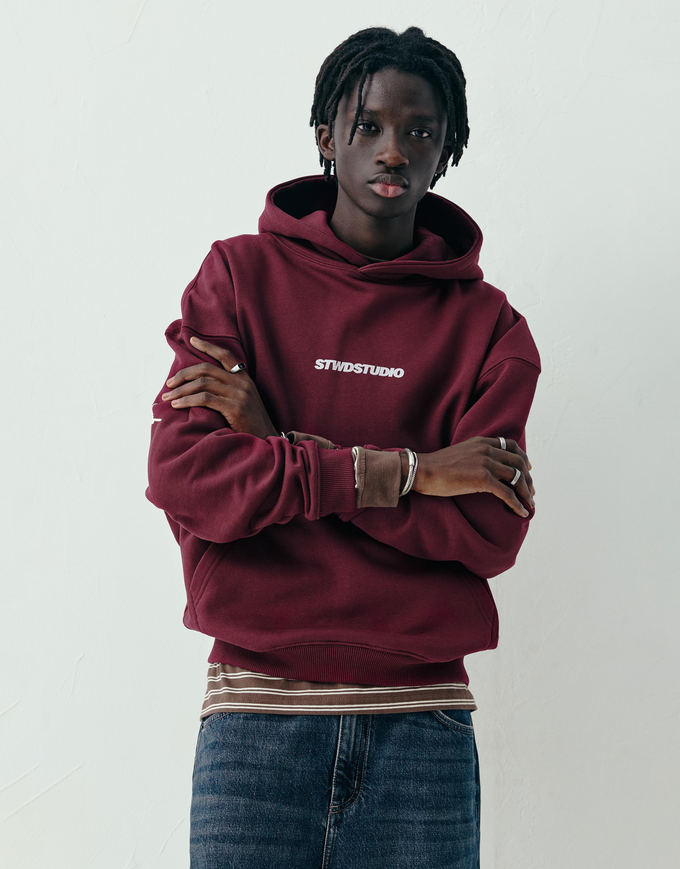 STWD Studio kapüşonlu sweatshirt - Görsel 8