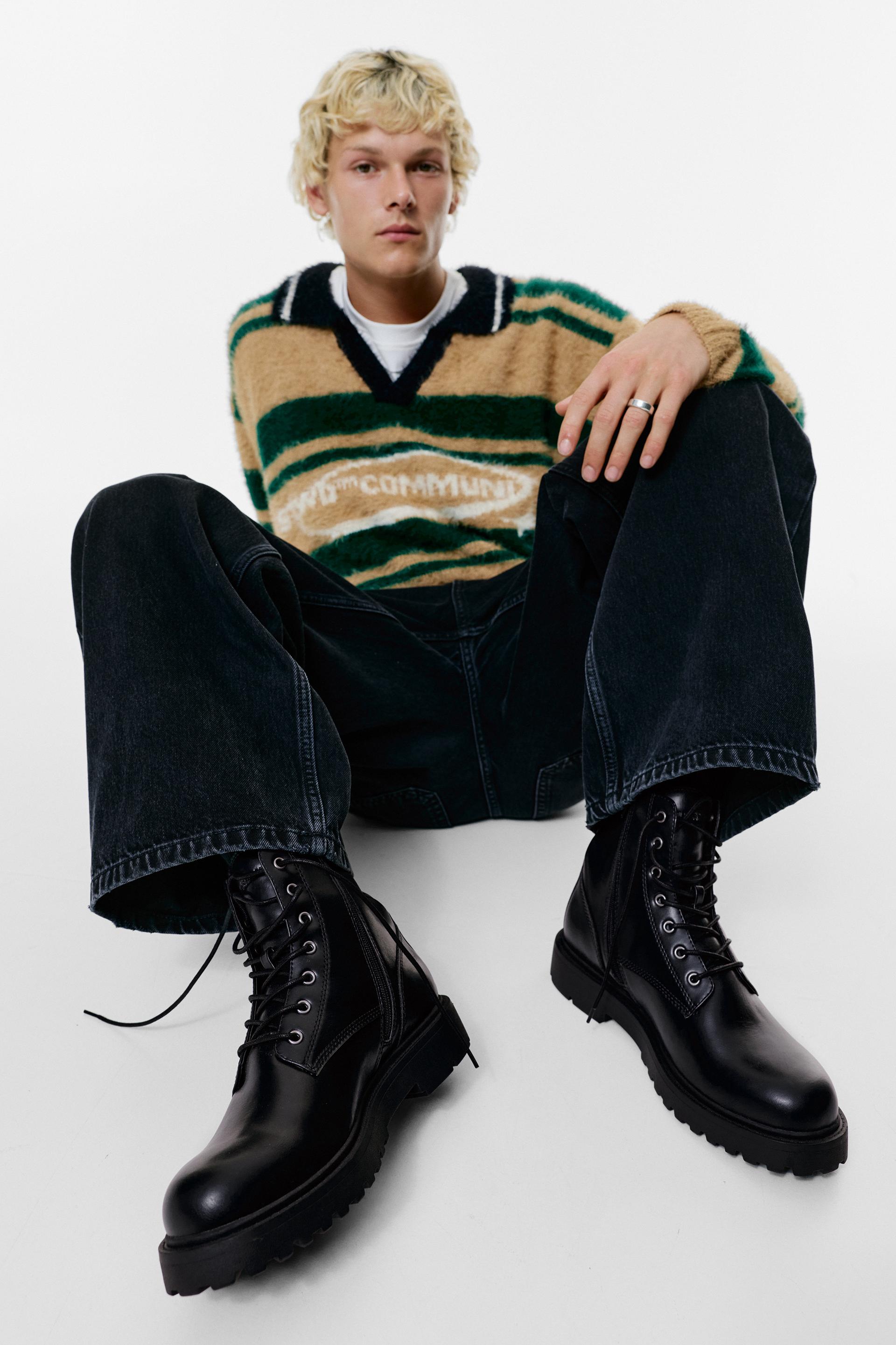 Bottes Plates Bottes Femme Lacets Derriere Bottes Plates à Lacets