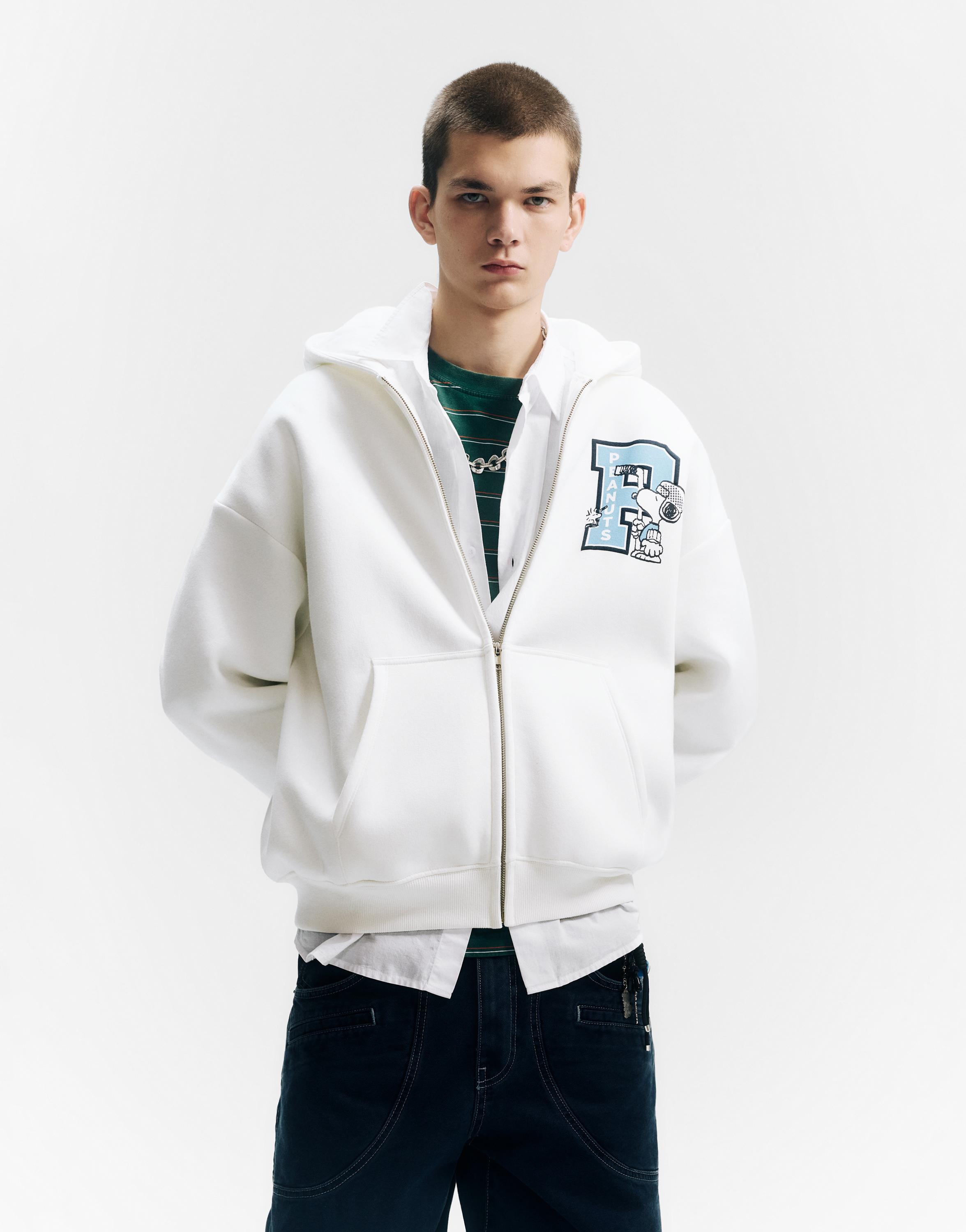 Fermuarlı kapüşonlu Peanuts sweatshirt - Görsel 6