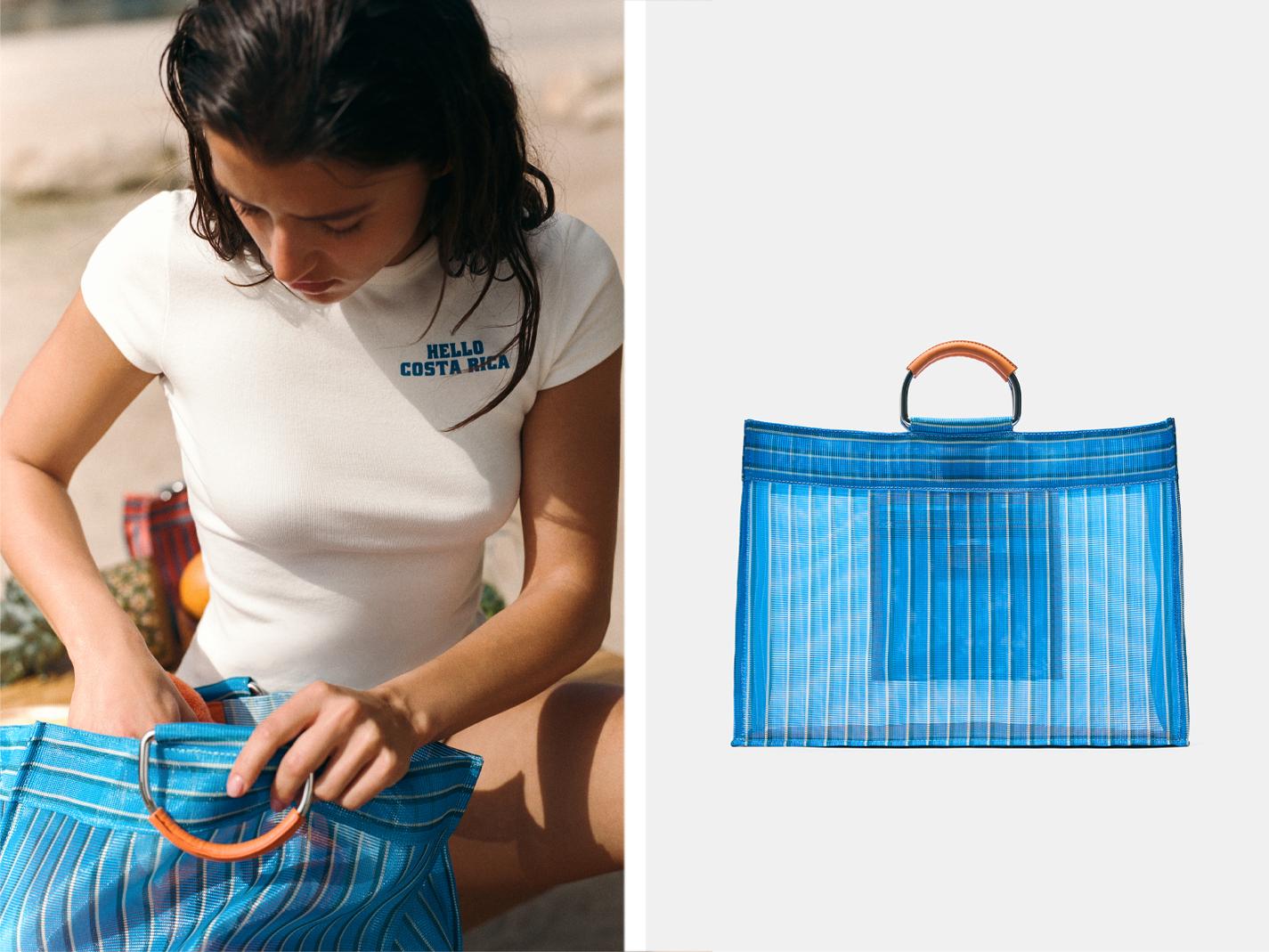 Çizgili tote çanta - Görsel 39