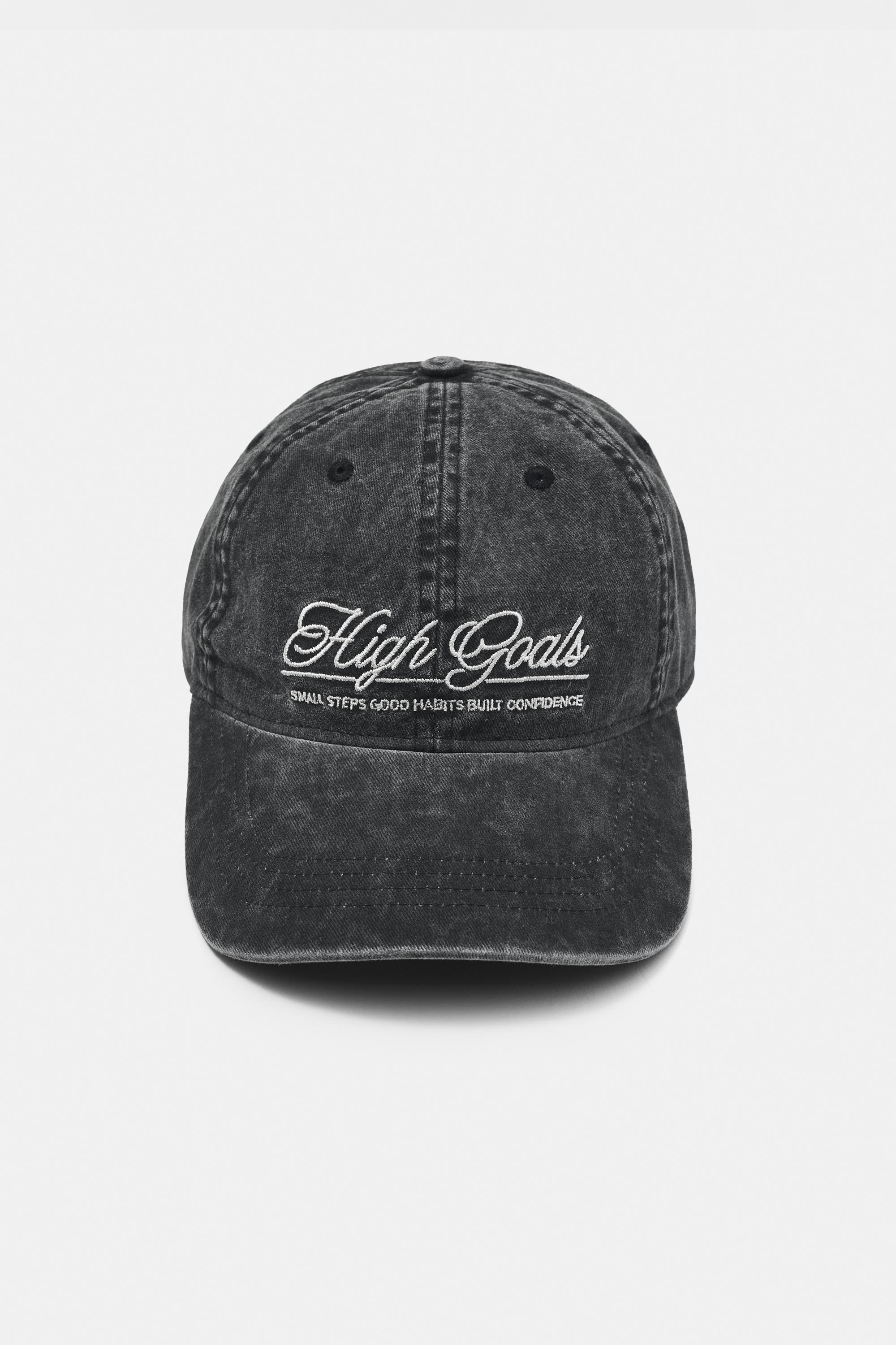 'High Goals' embroidered cap — Black