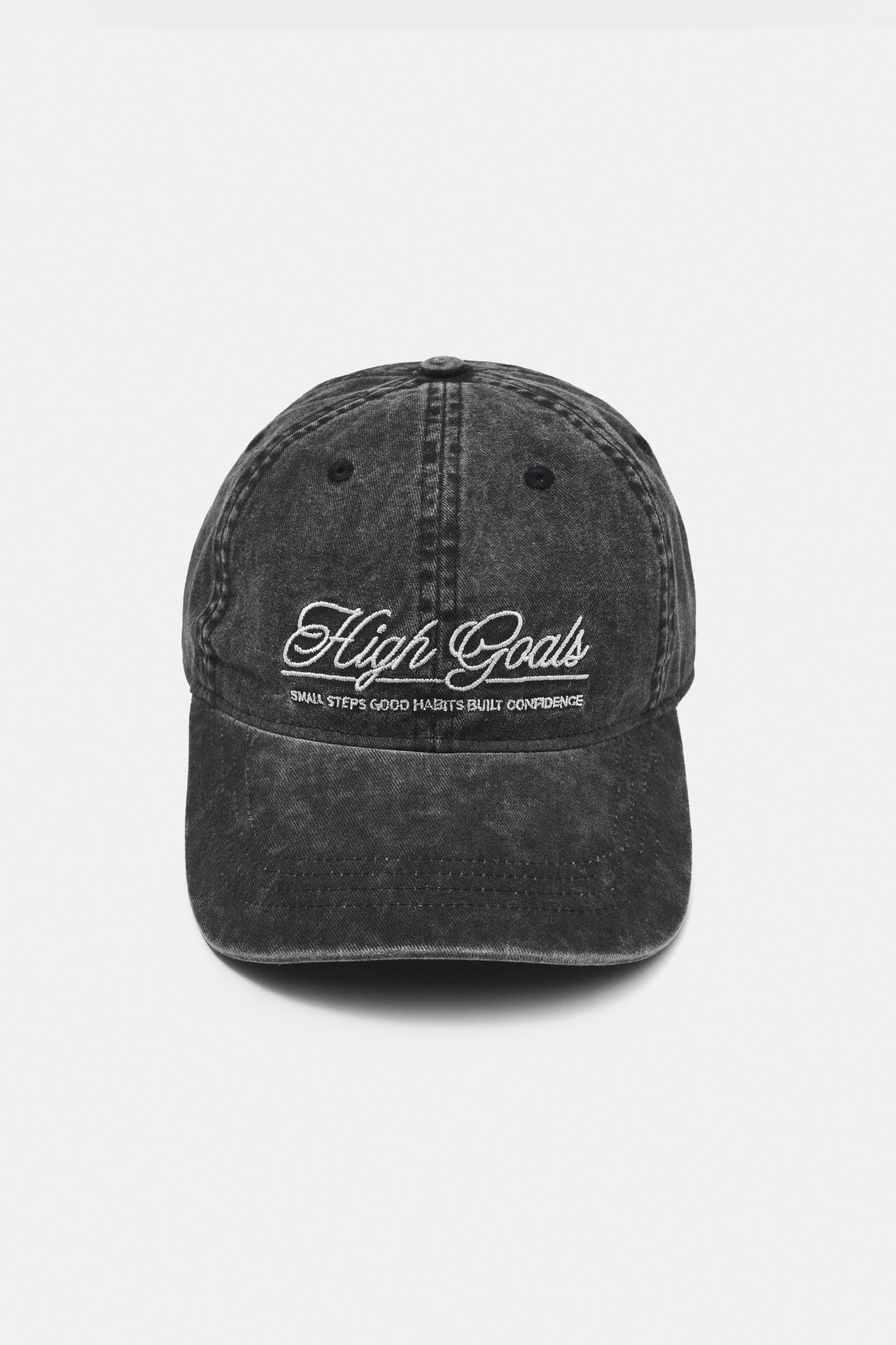 'High Goals' embroidered cap — Black