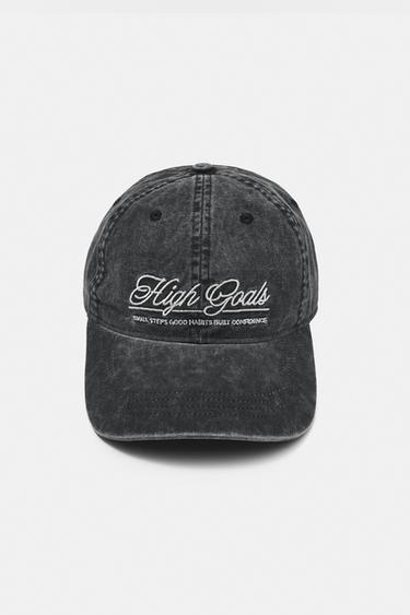 'High Goals' embroidered cap — Black 1
