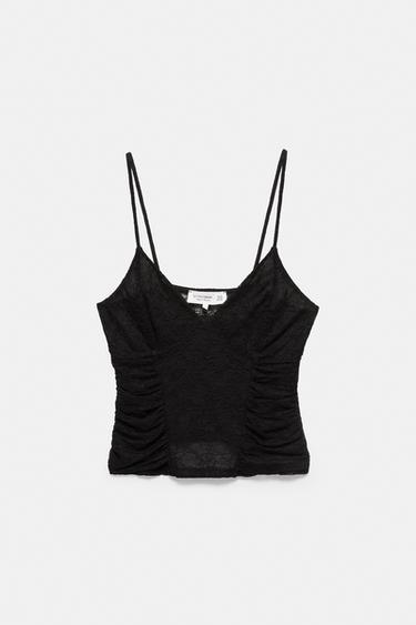 Lace corsetry-inspired top — Black 3