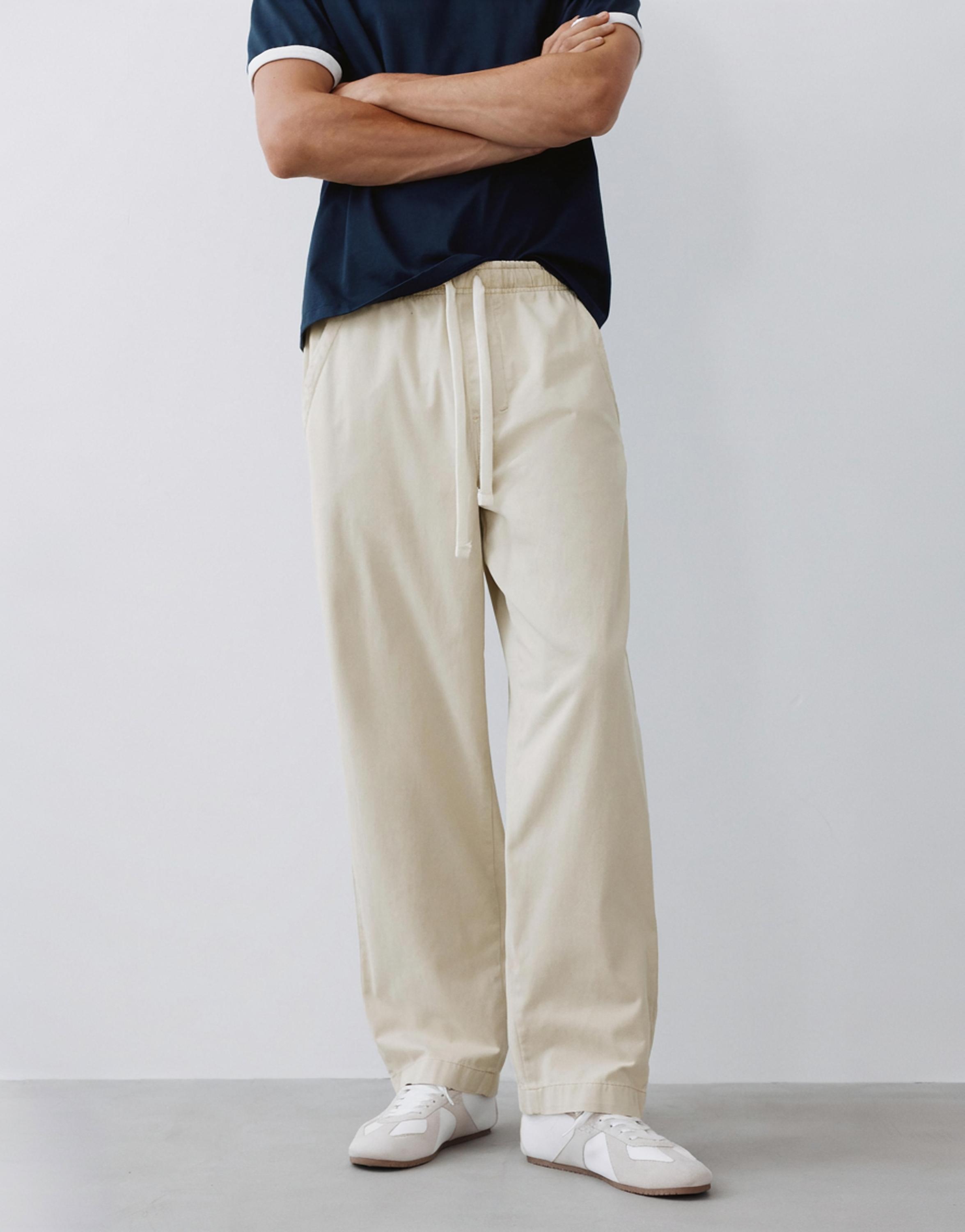 Baggy jogger pants — Off white