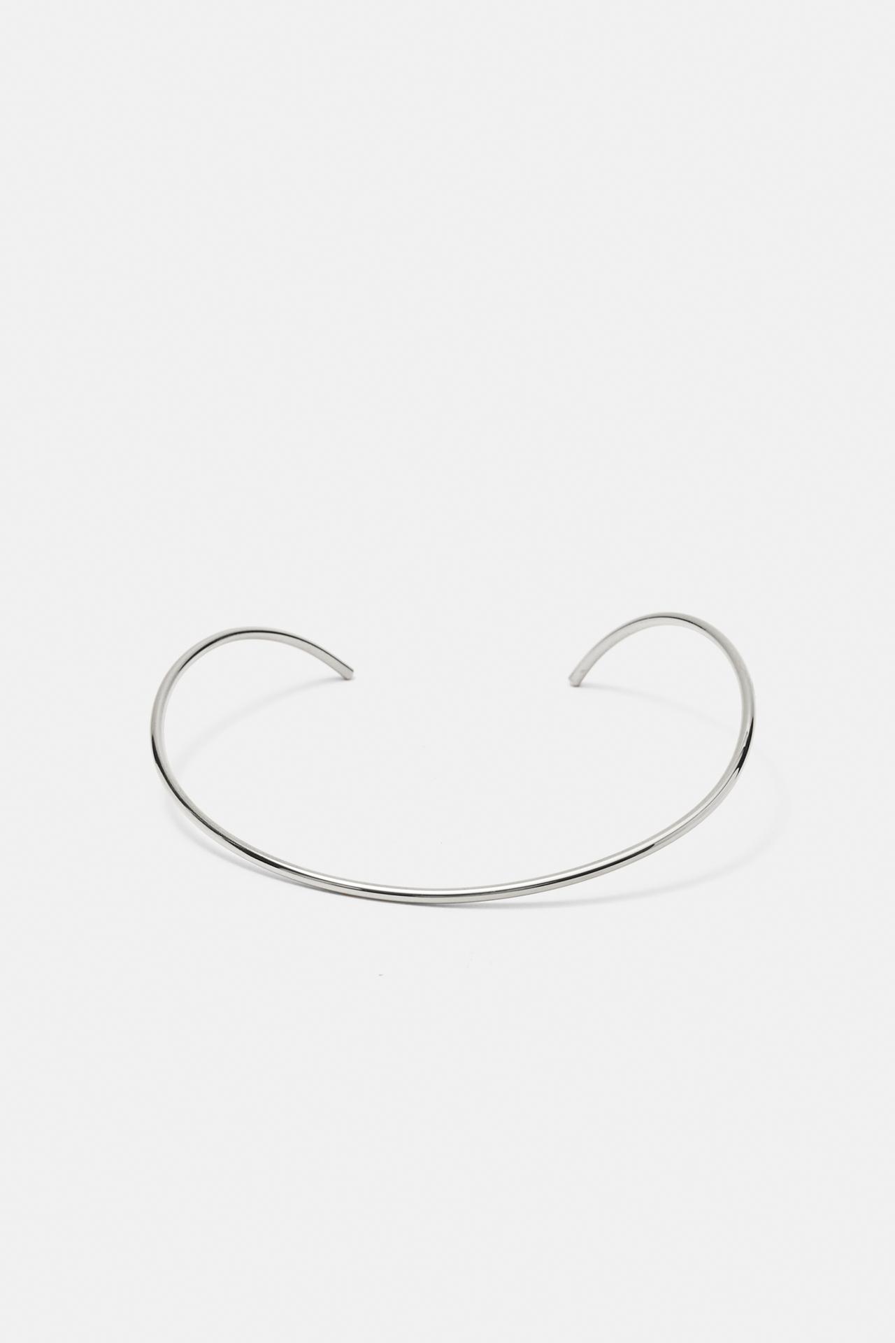 Metallic choker necklace — Silver
