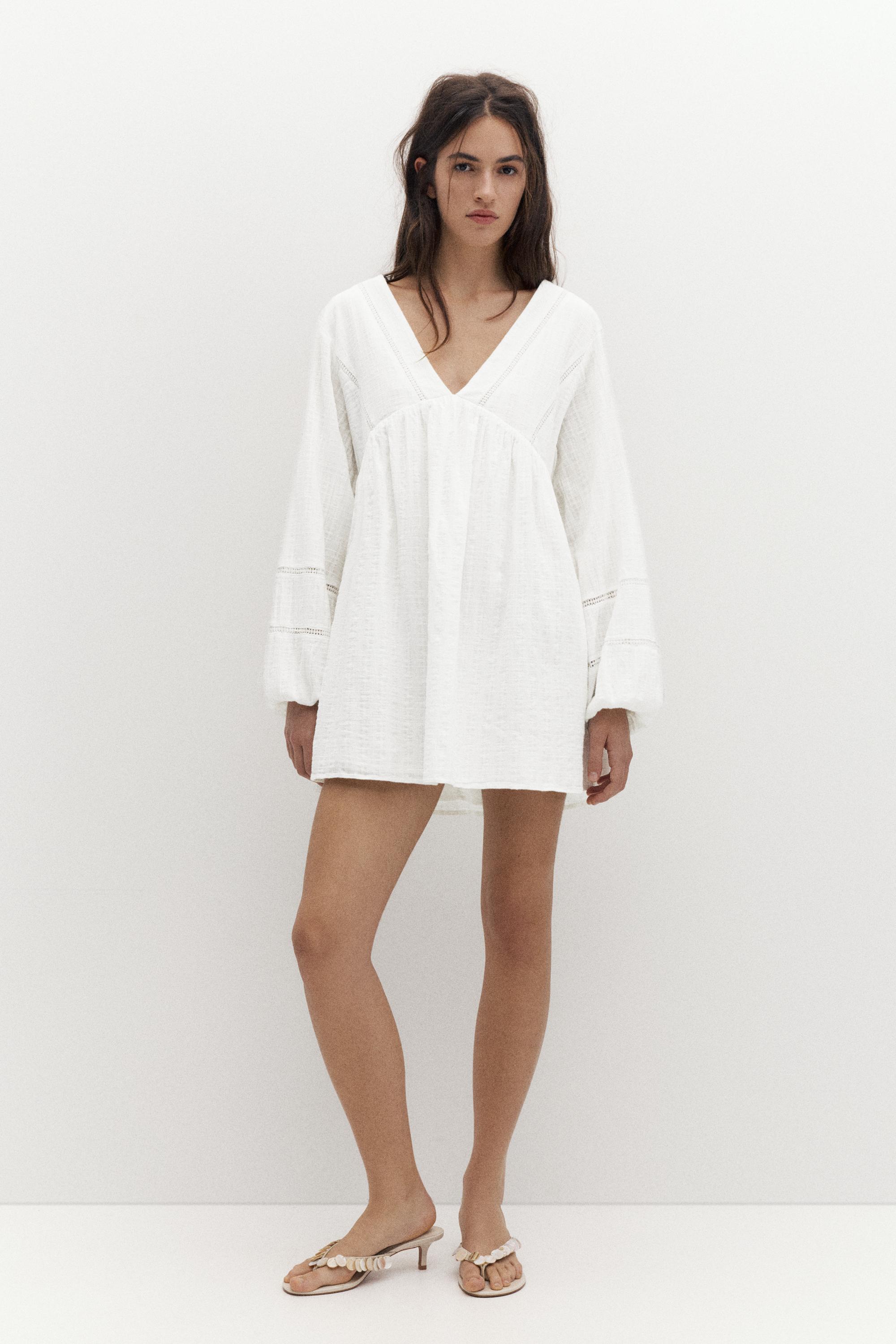 Short white dress — White