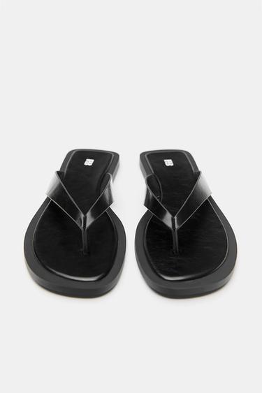 Flat strappy sandals — Black 4