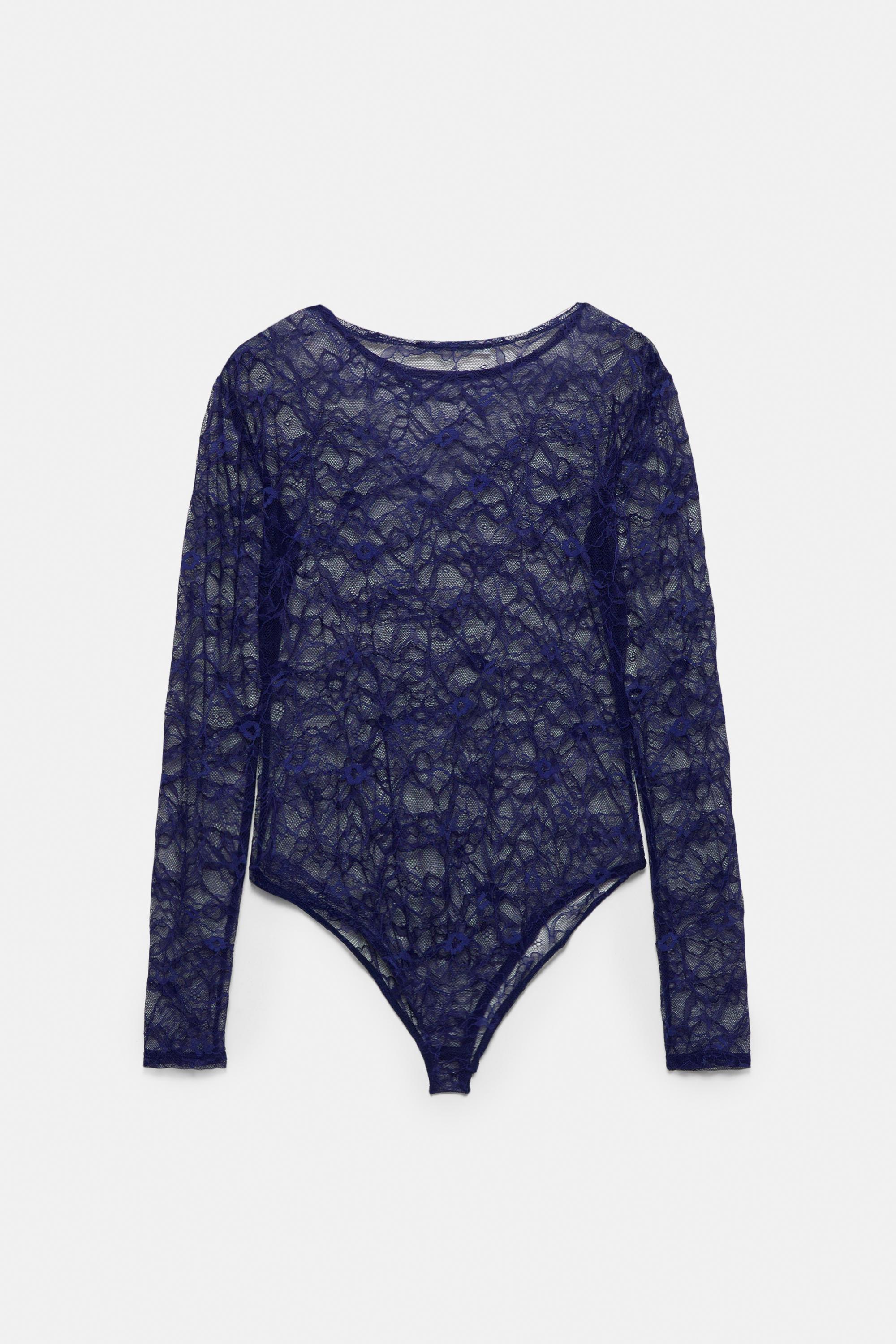 Dantelli uzun kollu body - Görsel 2