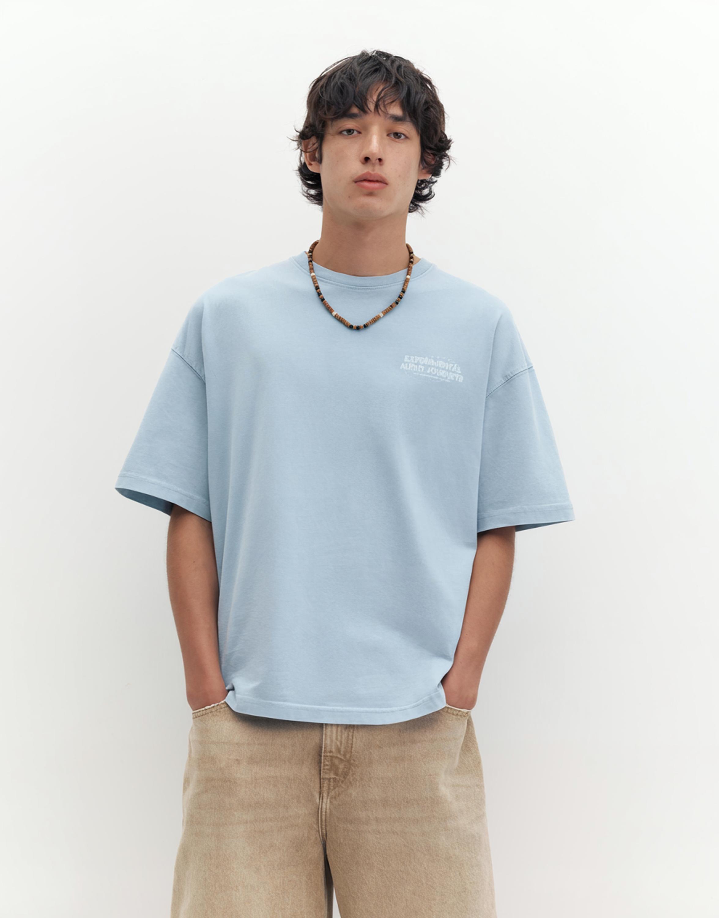 STWD boxy T-shirt — Pastel blue