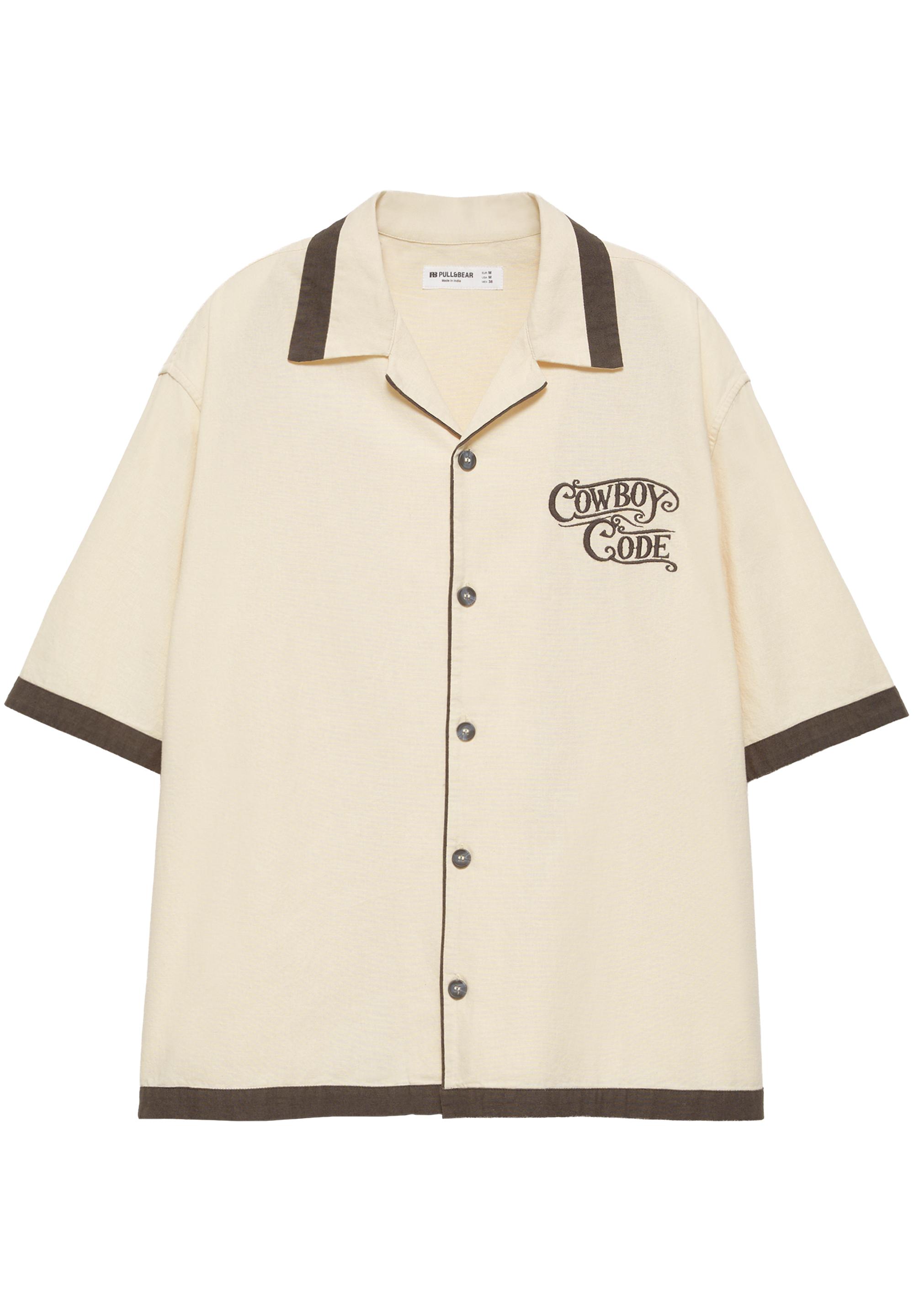Cowboy Code short sleeve shirt — Off white