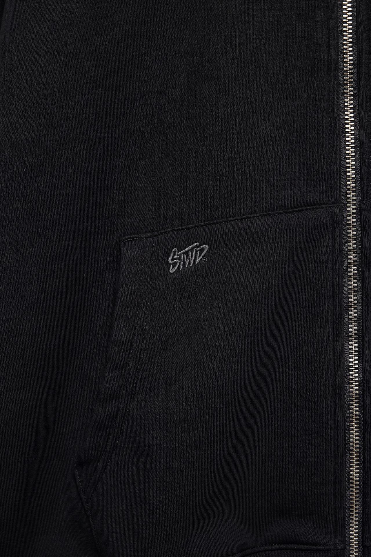 STWD zip-up hoodie — Black