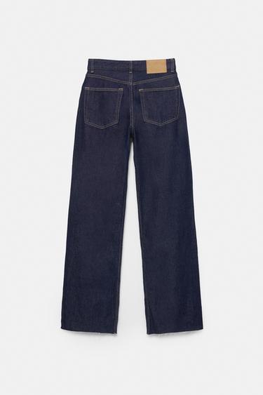 High-waist wide straight-leg jeans — Ink blue 5