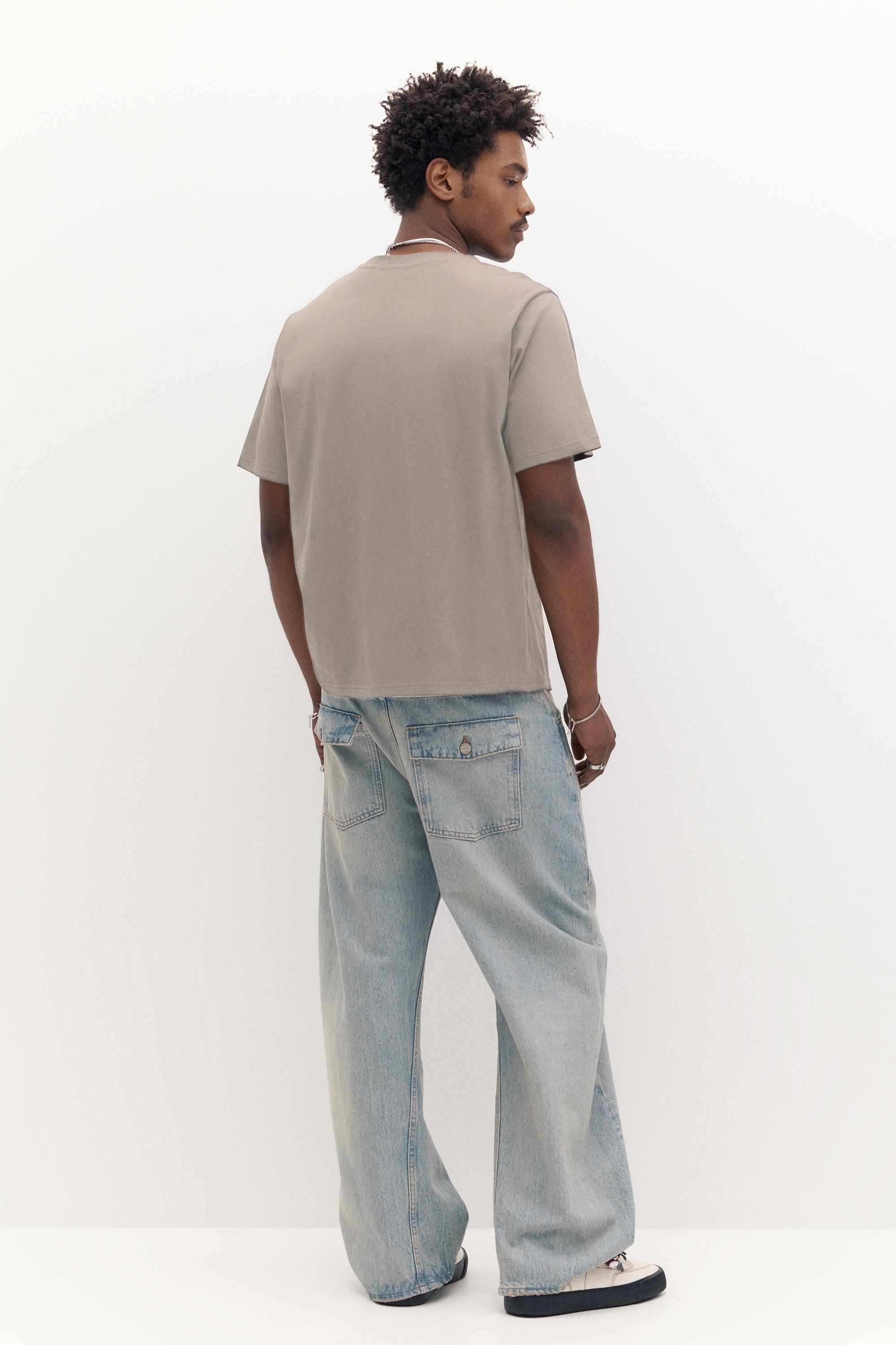 Basic kısa kollu pamuklu tişört - Görsel 140