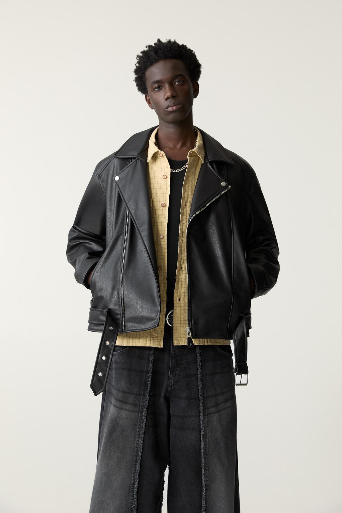 Denim Jacket Giacca Di Pelle Pull And Bear Giacca Pull And Bear