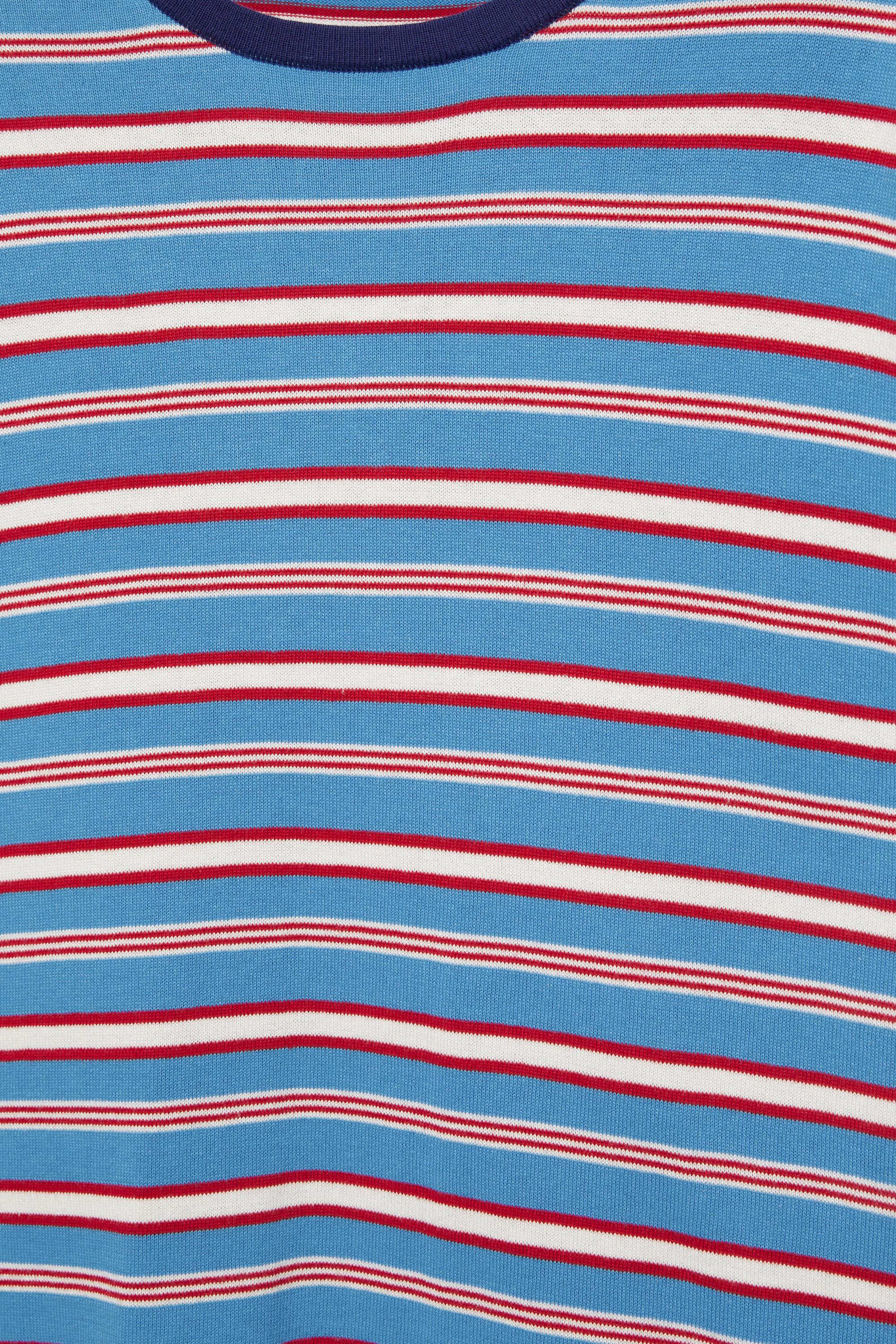 Striped knit T-shirt — Pale blue