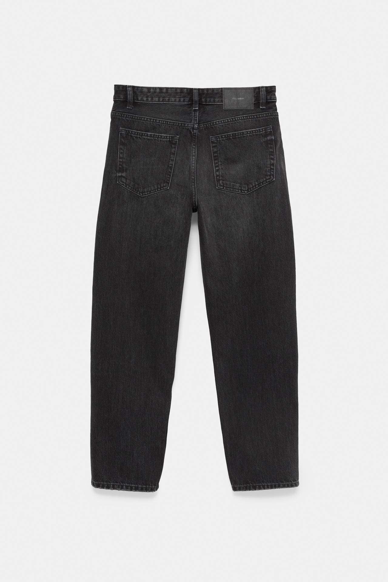 Straight-leg jeans — Faded black