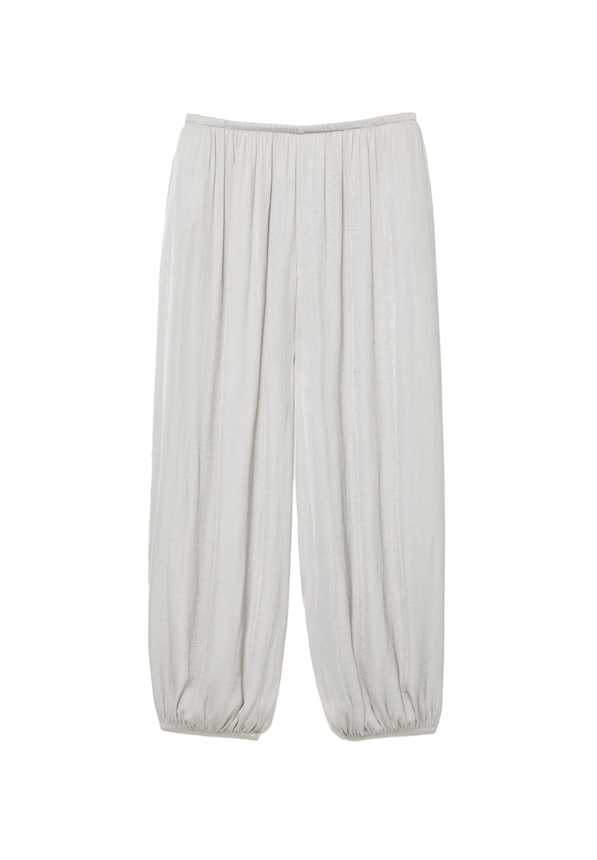 Satin sarouel trousers — Pale grey