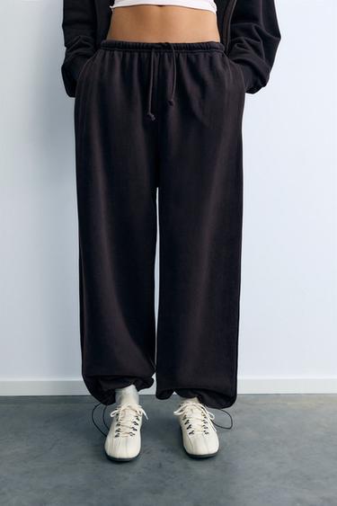 Joggers with elastic hems — Dark anthracite 2