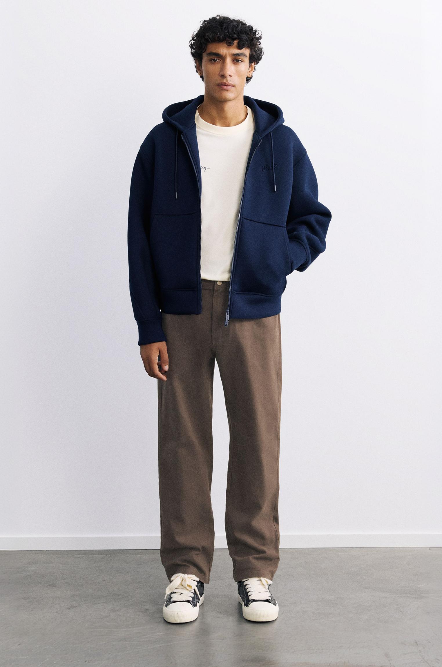 Straight-leg trousers — Brown