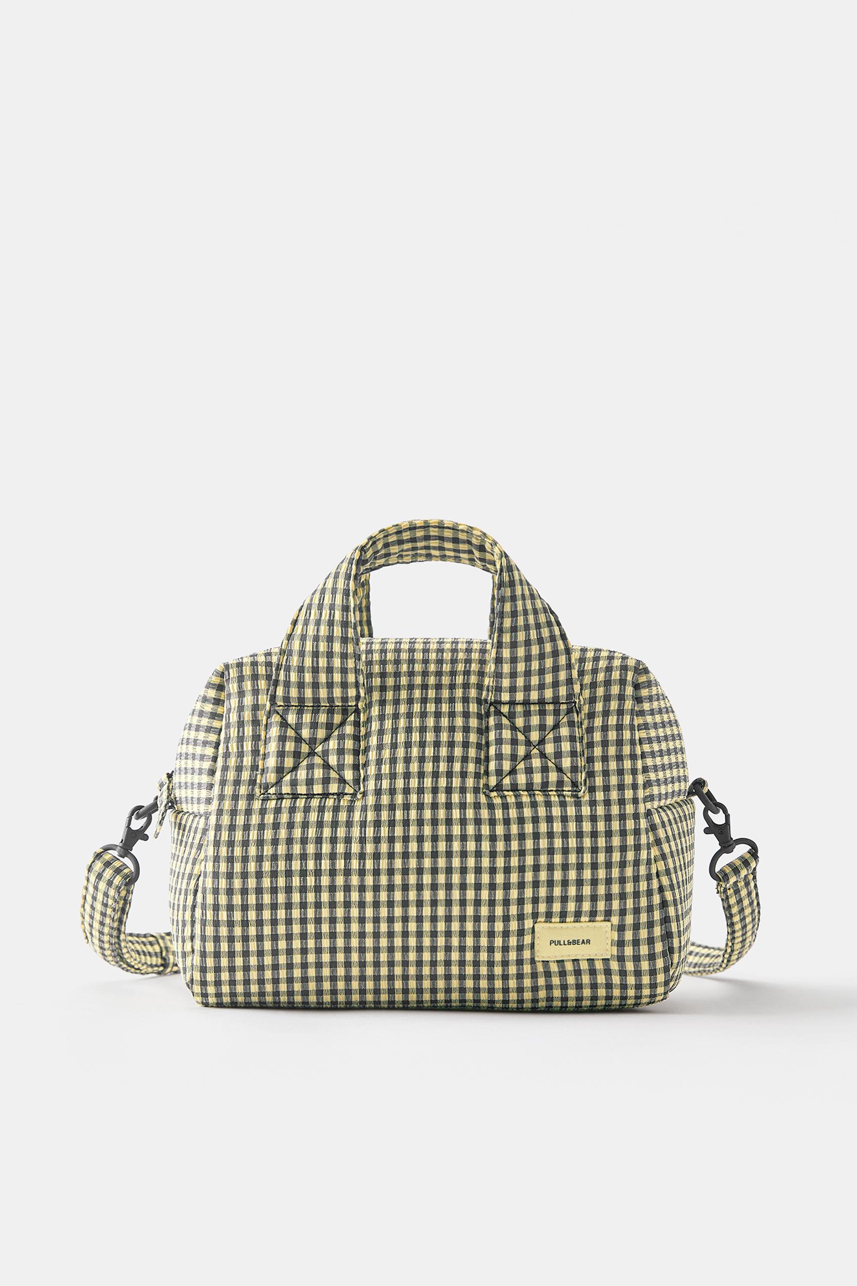 Gingham lunch bag — Black