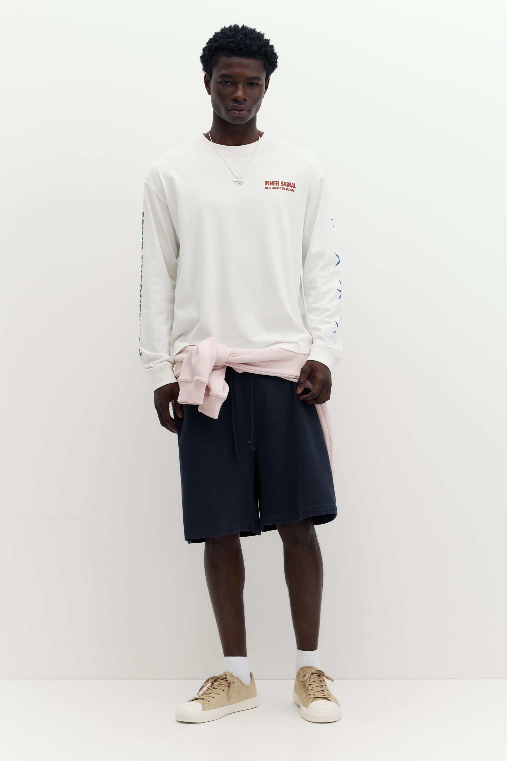 STWD long sleeve T-shirt — White