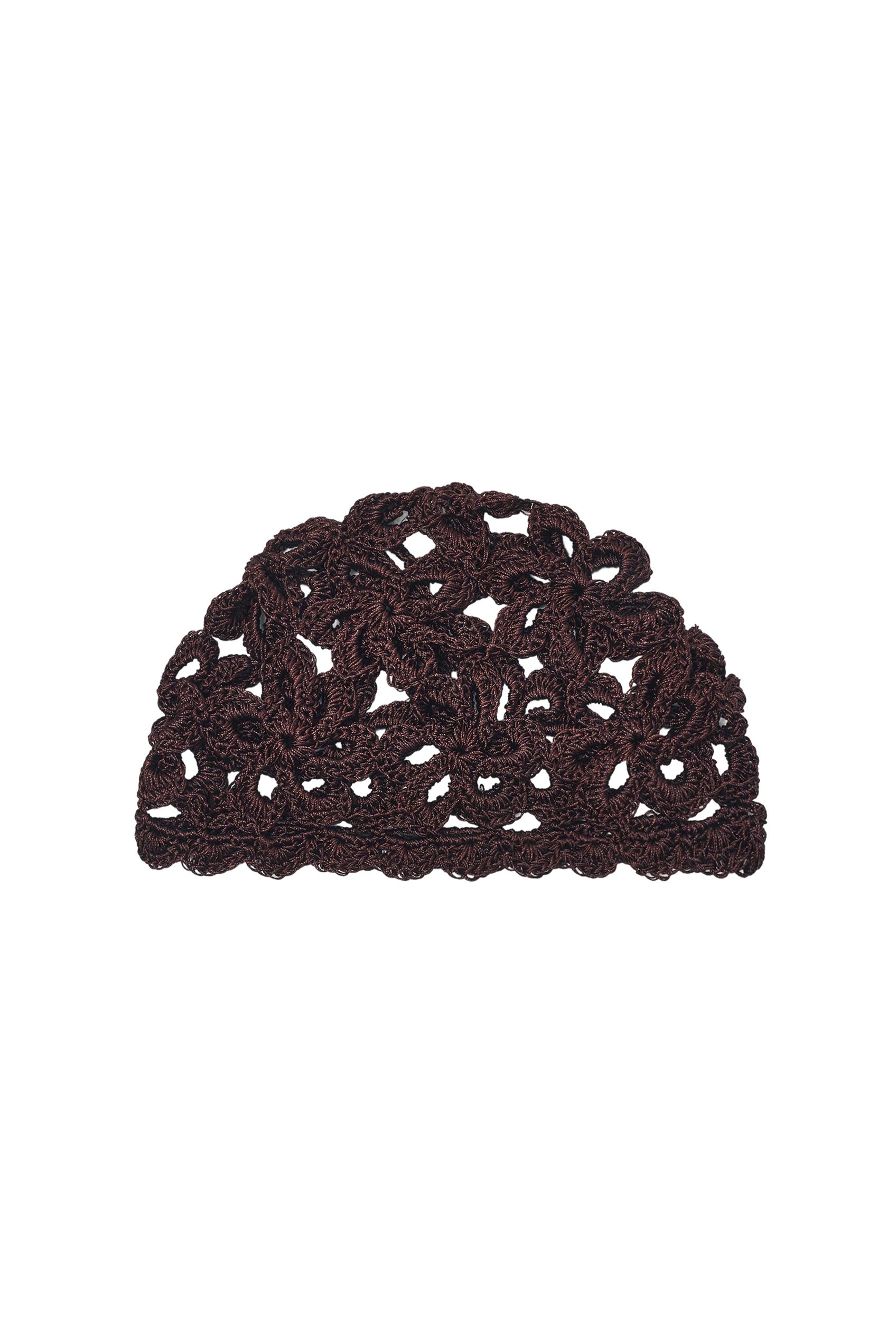 Crochet skullcap hat — Chocolate