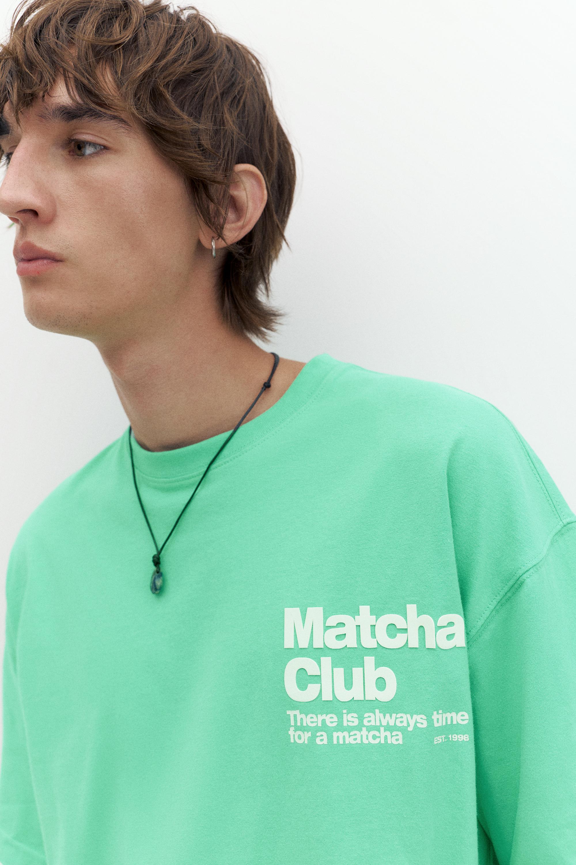 STWD Matcha Club graphic T-shirt — Green