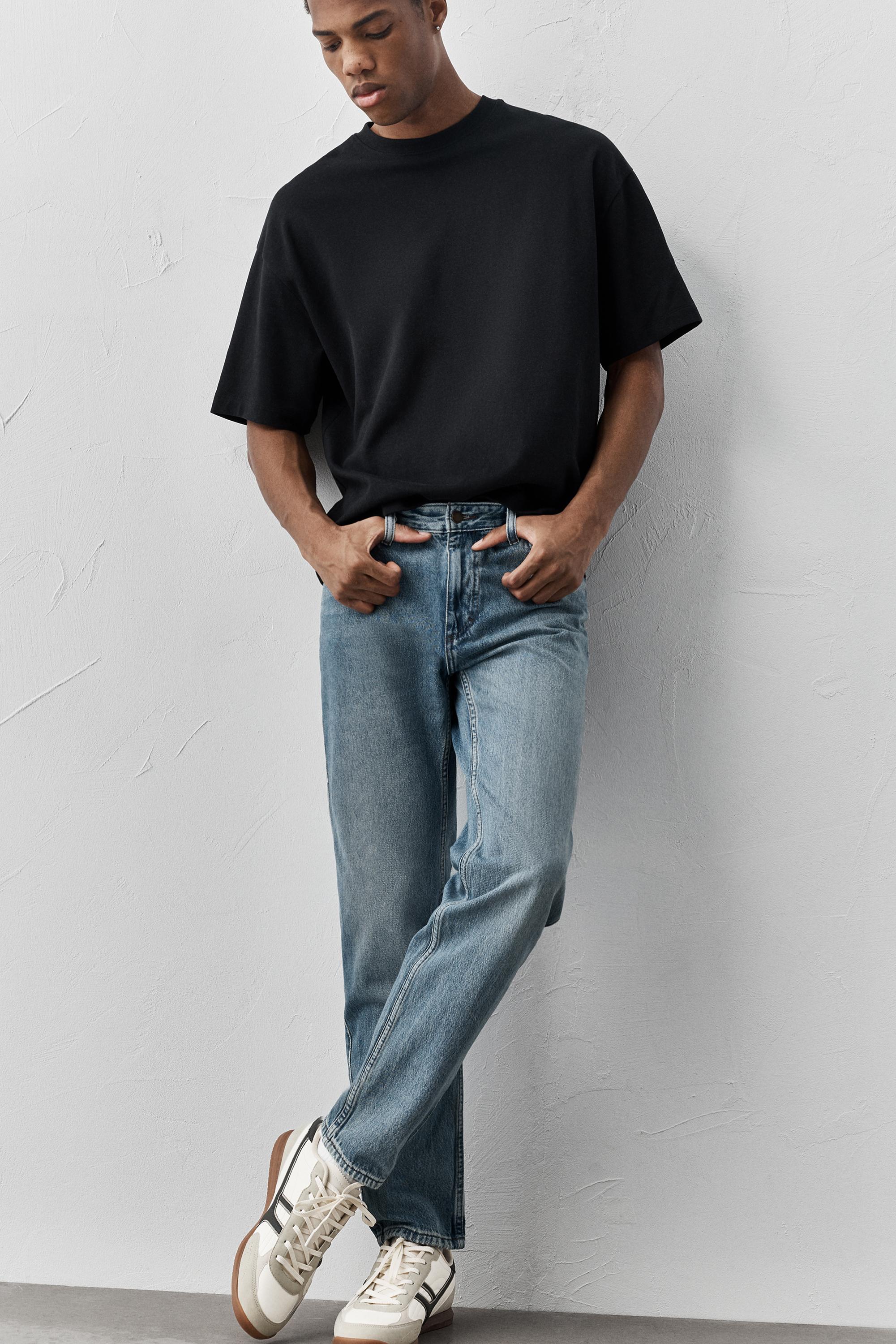 Straight-leg jeans — Medium blue