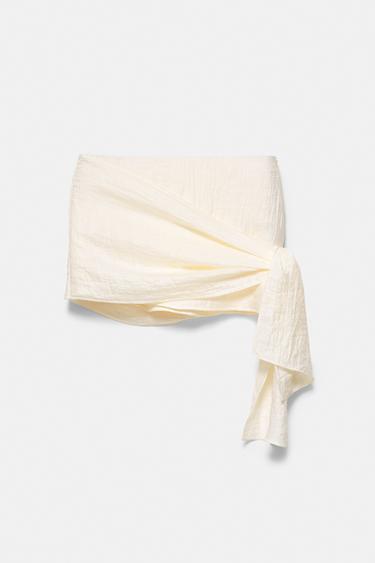 Draped chiffon mini skirt — Ice 4
