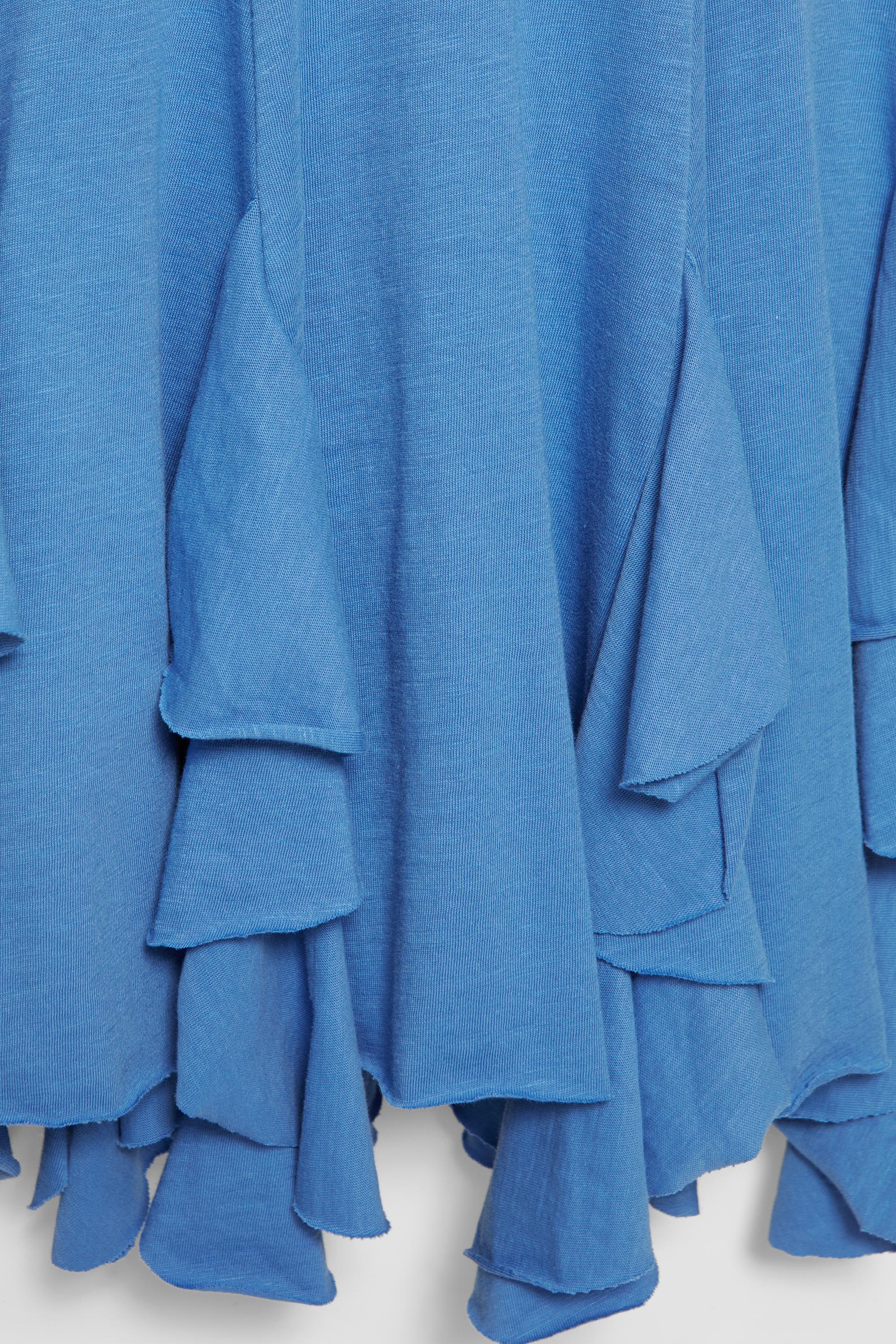 Short strappy flared dress — Blue