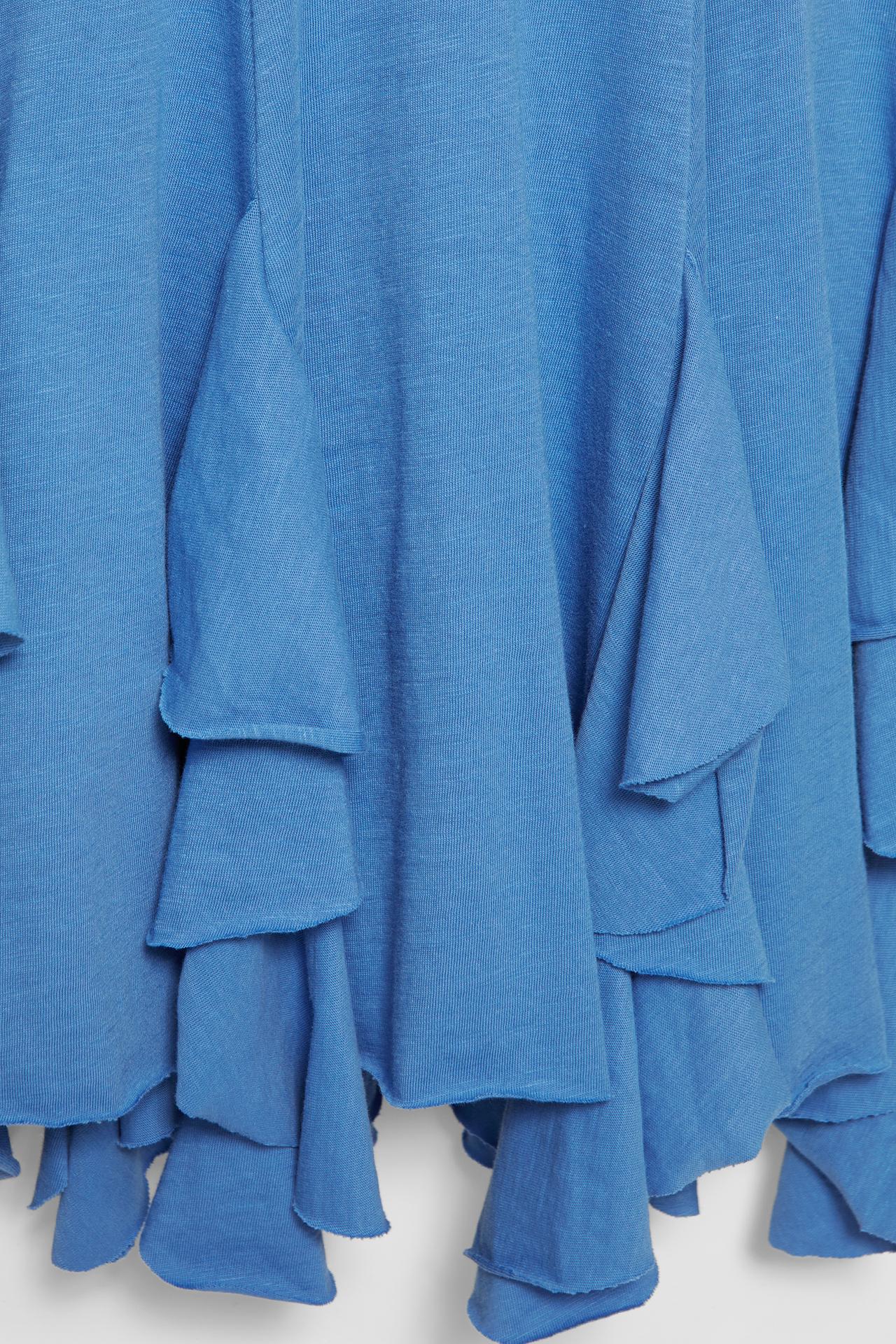 Short strappy flared dress — Blue