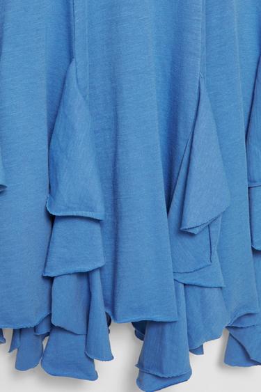 Short strappy flared dress — Blue 9