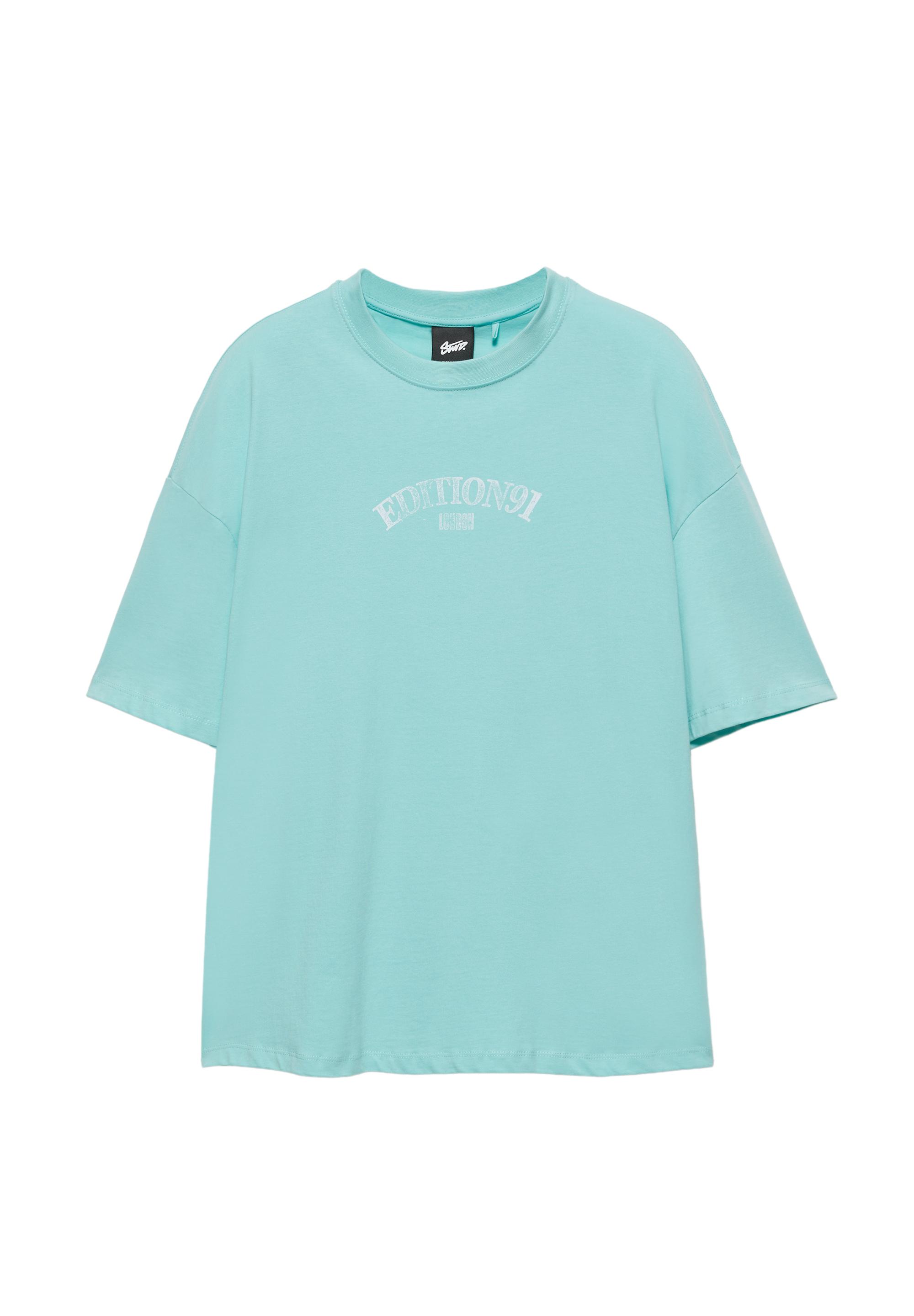 STWD boxy T-shirt — Turquoise