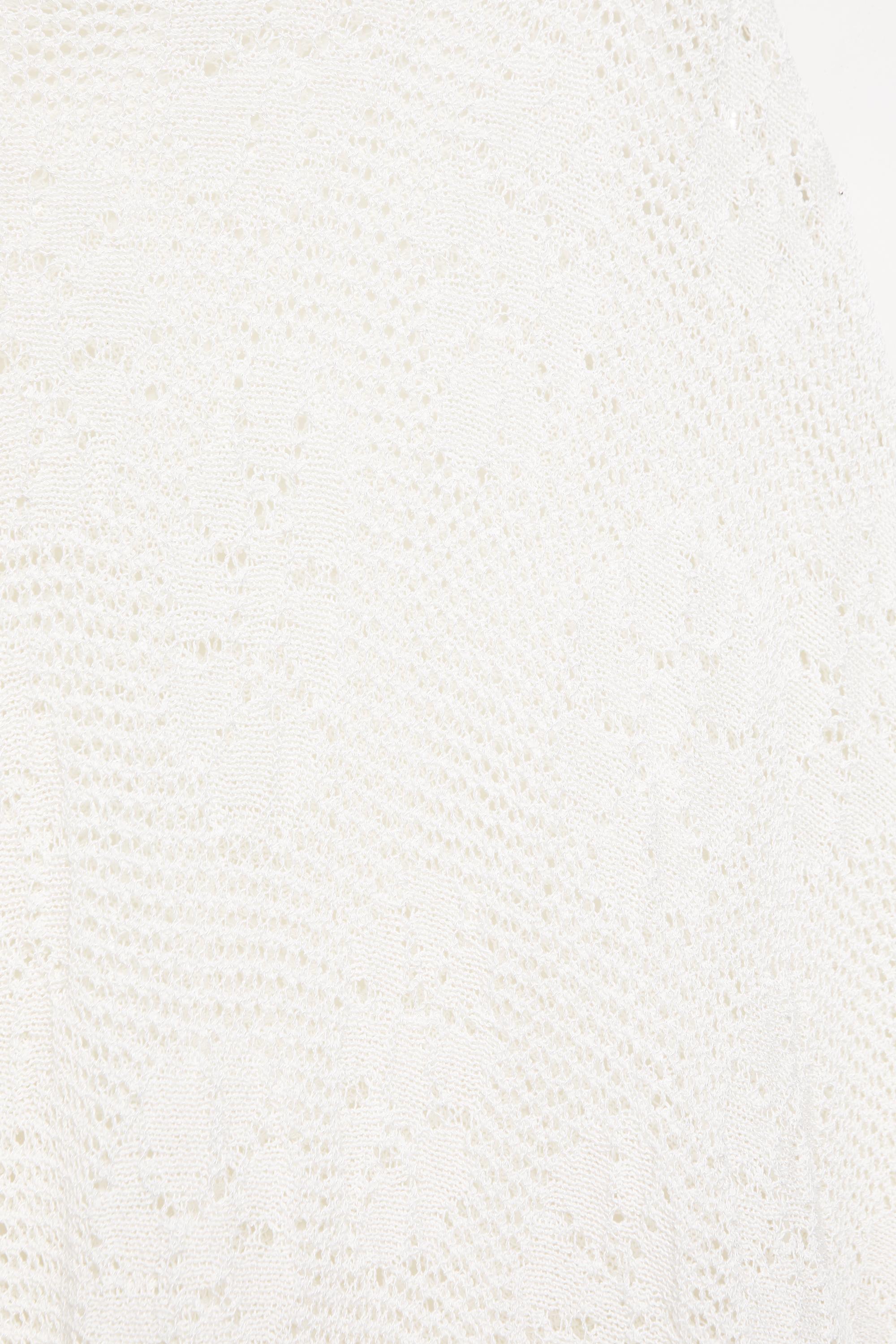 Cutwork knit jumper — Ecru