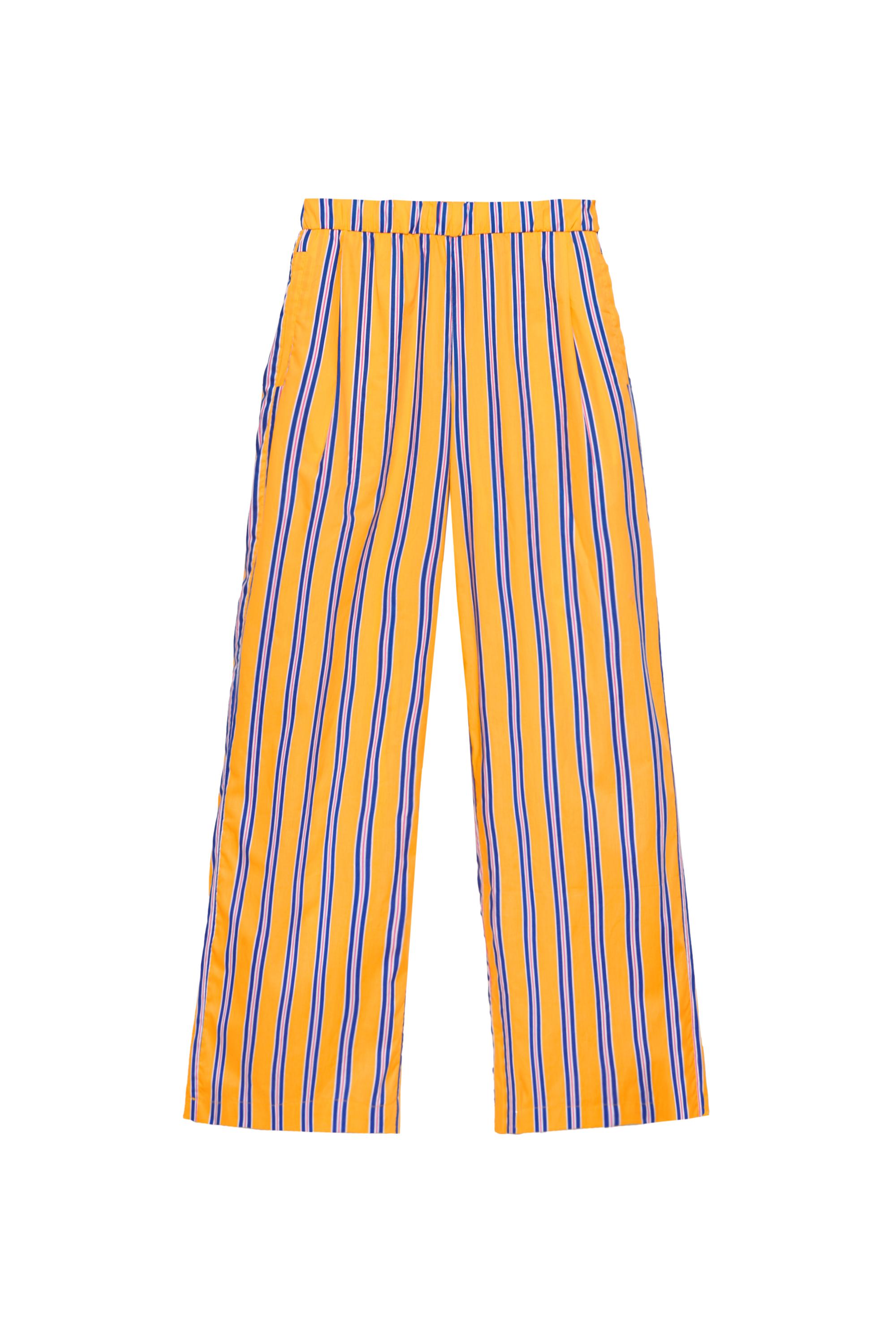 Çizgili pijama pantolon - Görsel 10