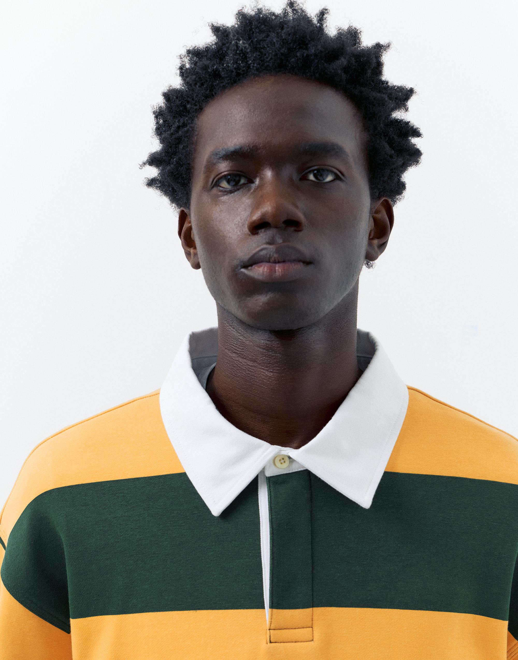 Çizgili uzun kollu polo - Görsel 10