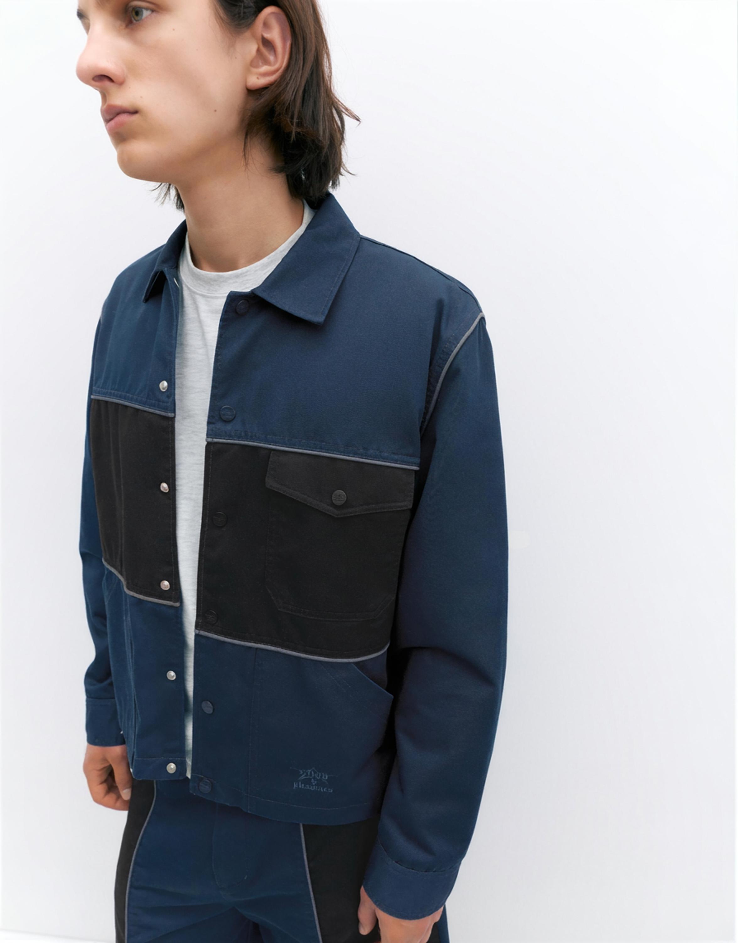 Pleasures x STWD panelled jacket — Dark navy