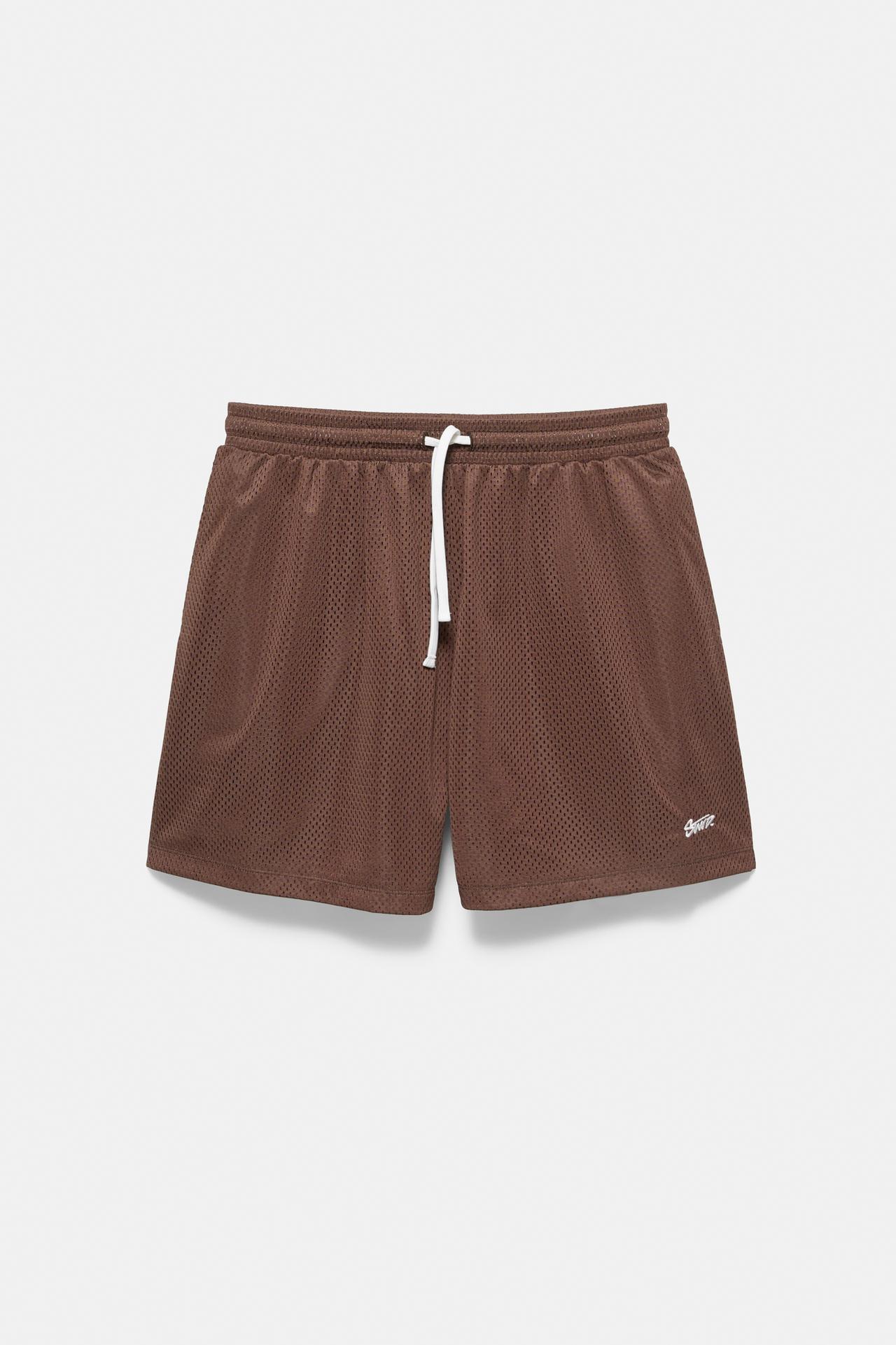 STWD mesh Bermuda shorts — Brown