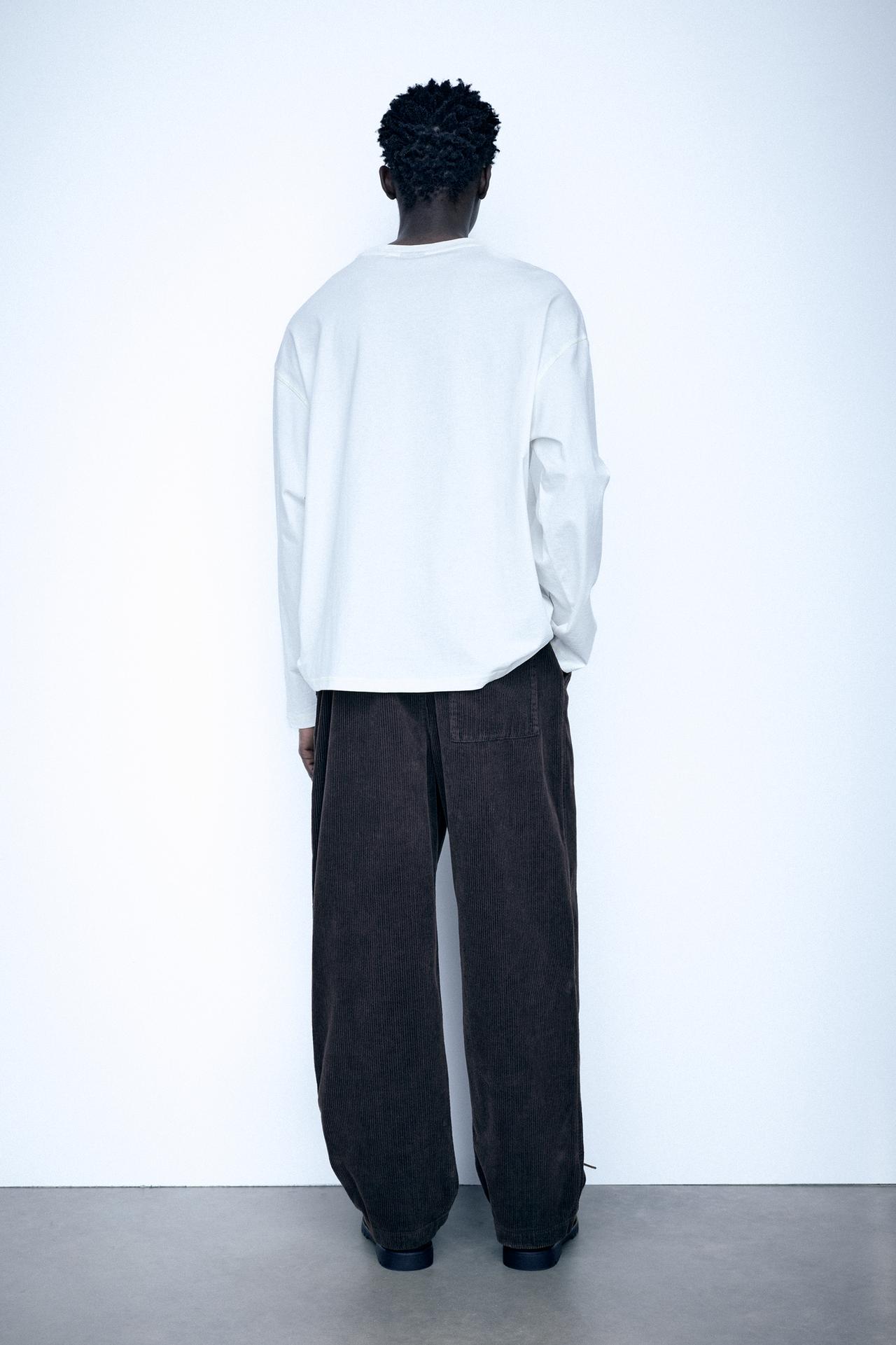 Corduroy jogger trousers — Anthracite grey