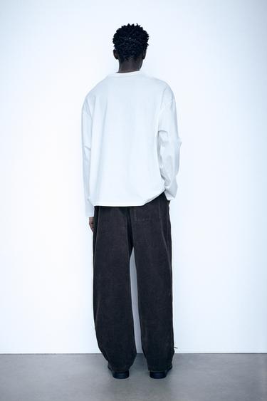 Corduroy jogger trousers — Anthracite grey 3