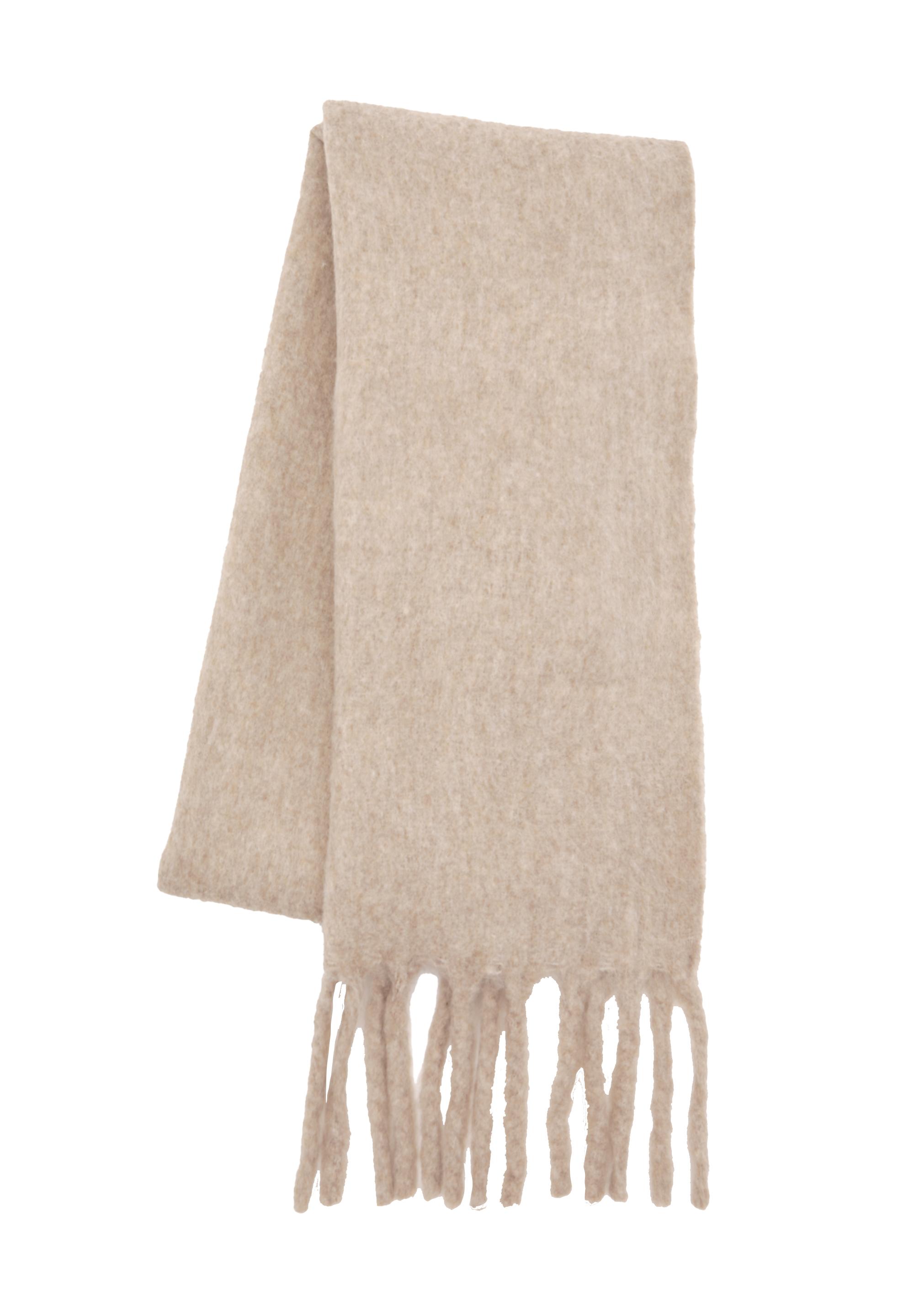 Maxi mohair-effect scarf — Sand