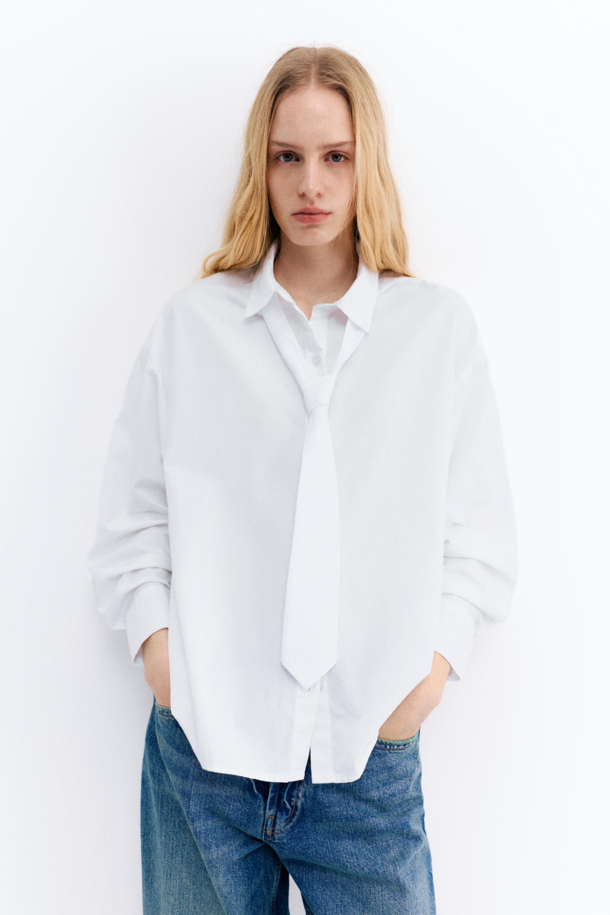 Kravatlı poplin gömlek - Görsel 26